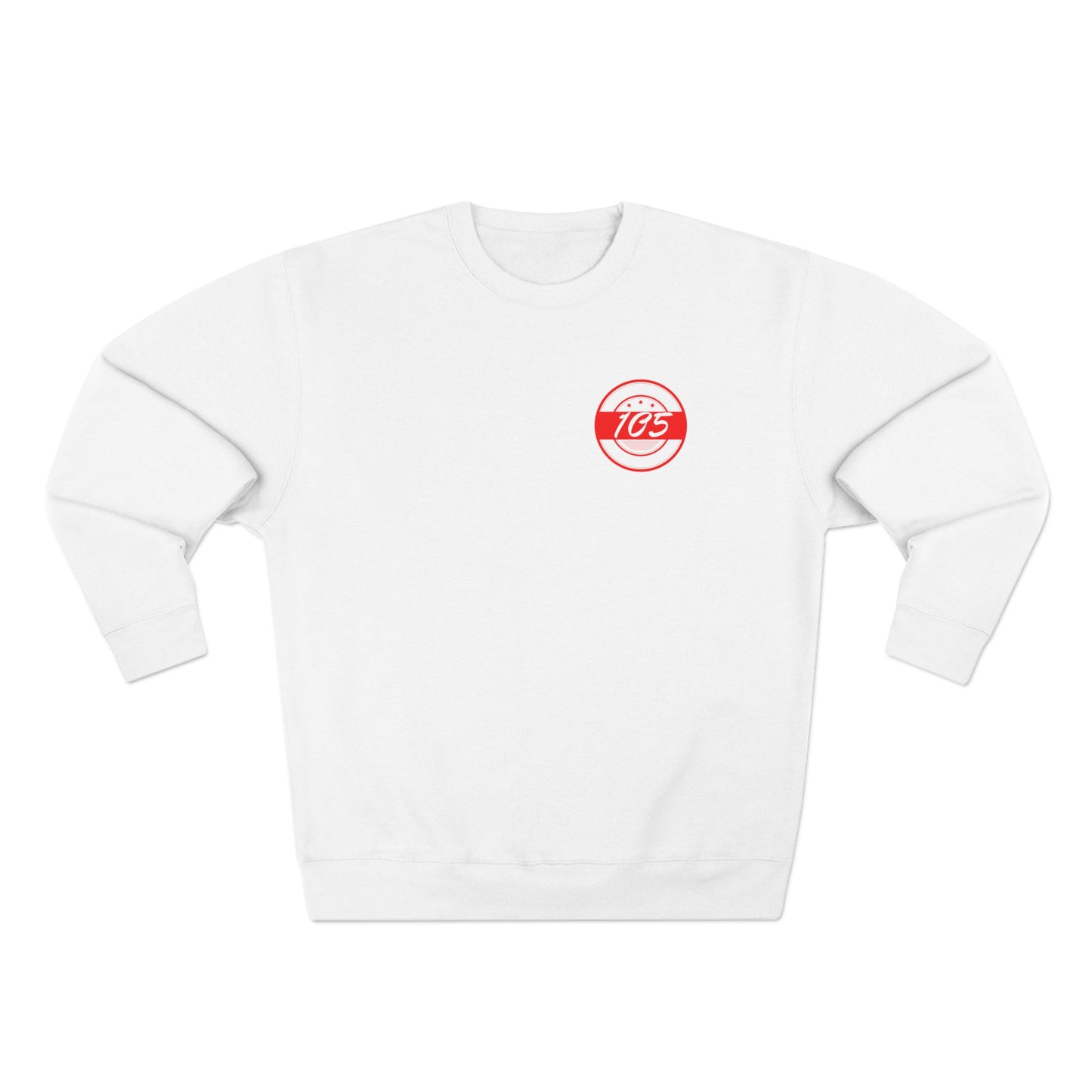 Adult 105 Christian Red and White Letters Crewneck
