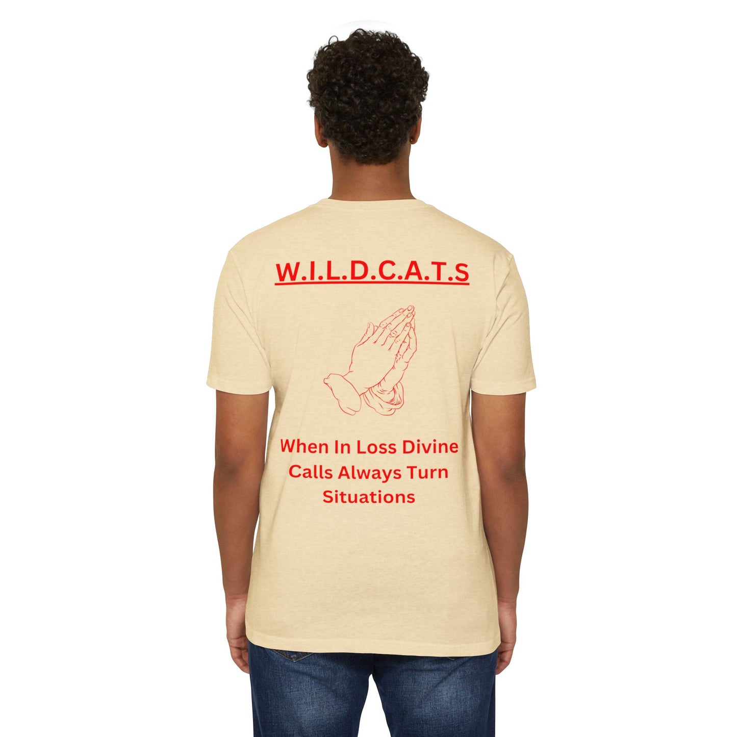 Wildcats Christian Red Letters & Picture
