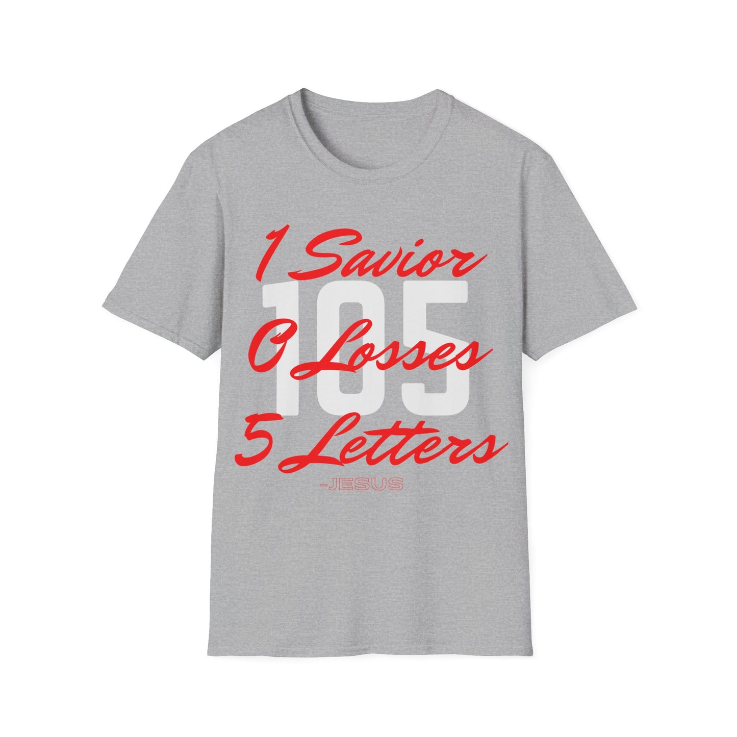 Adult 105 Christian Red and White Letters