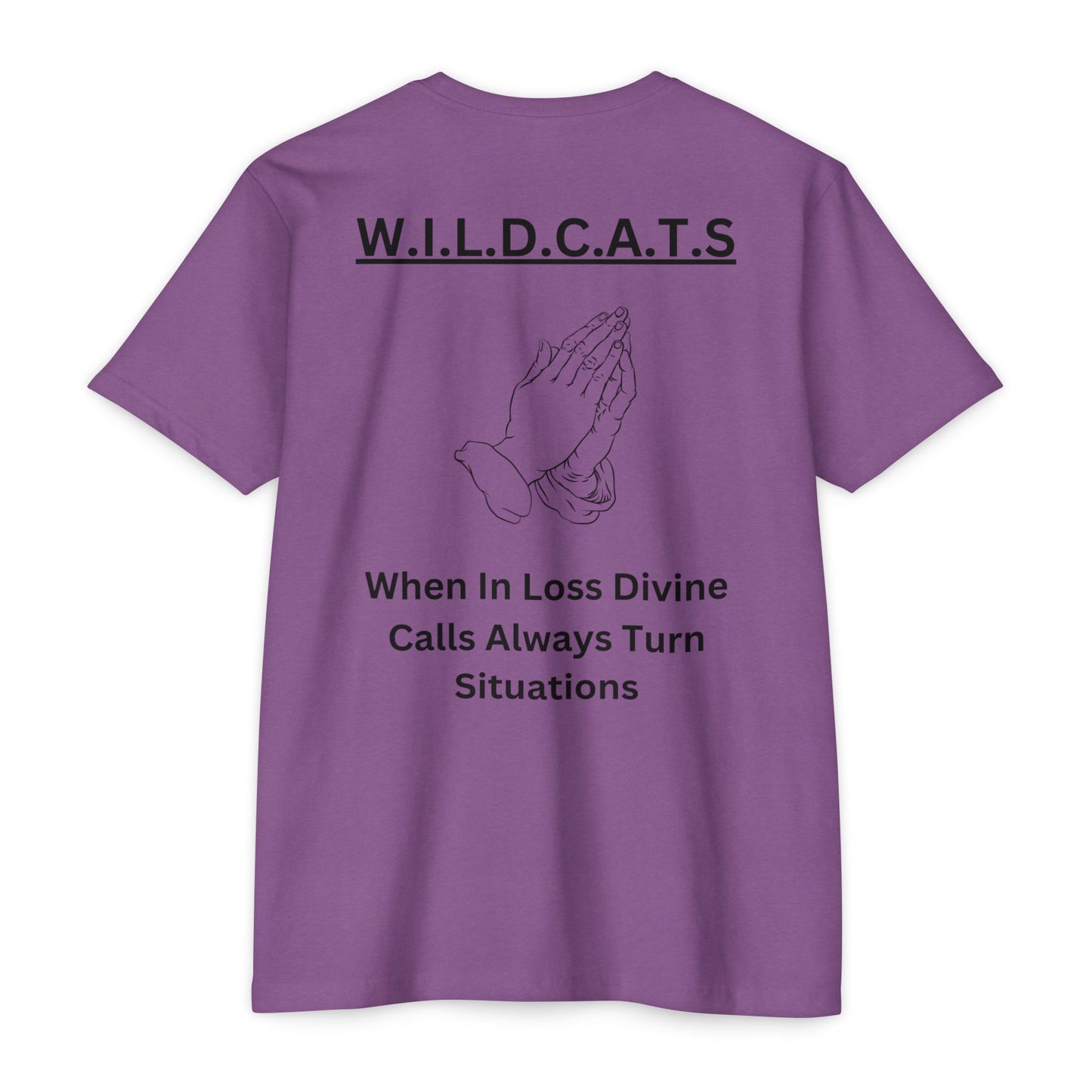 Wildcats Christian Black Letters & Picture