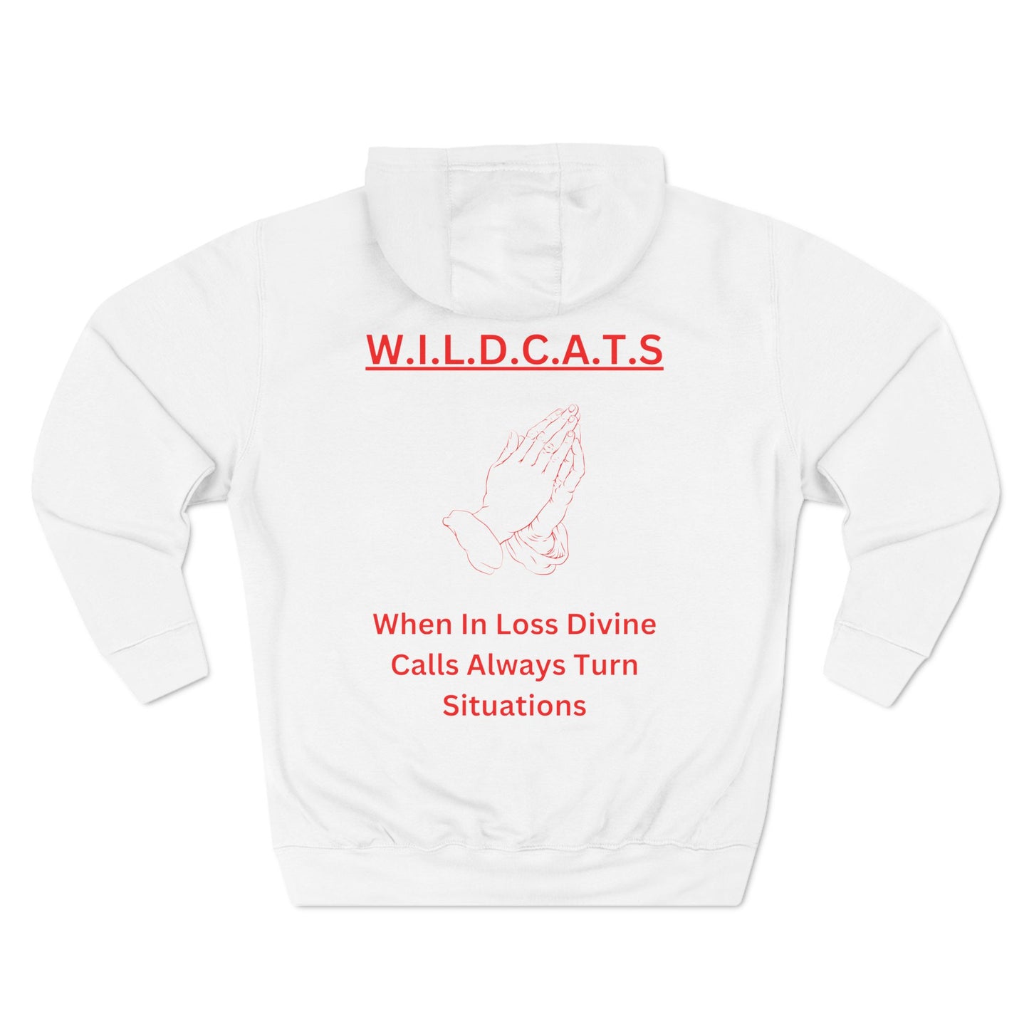 Wildcats Christian Red Letters & Picture Hoodie