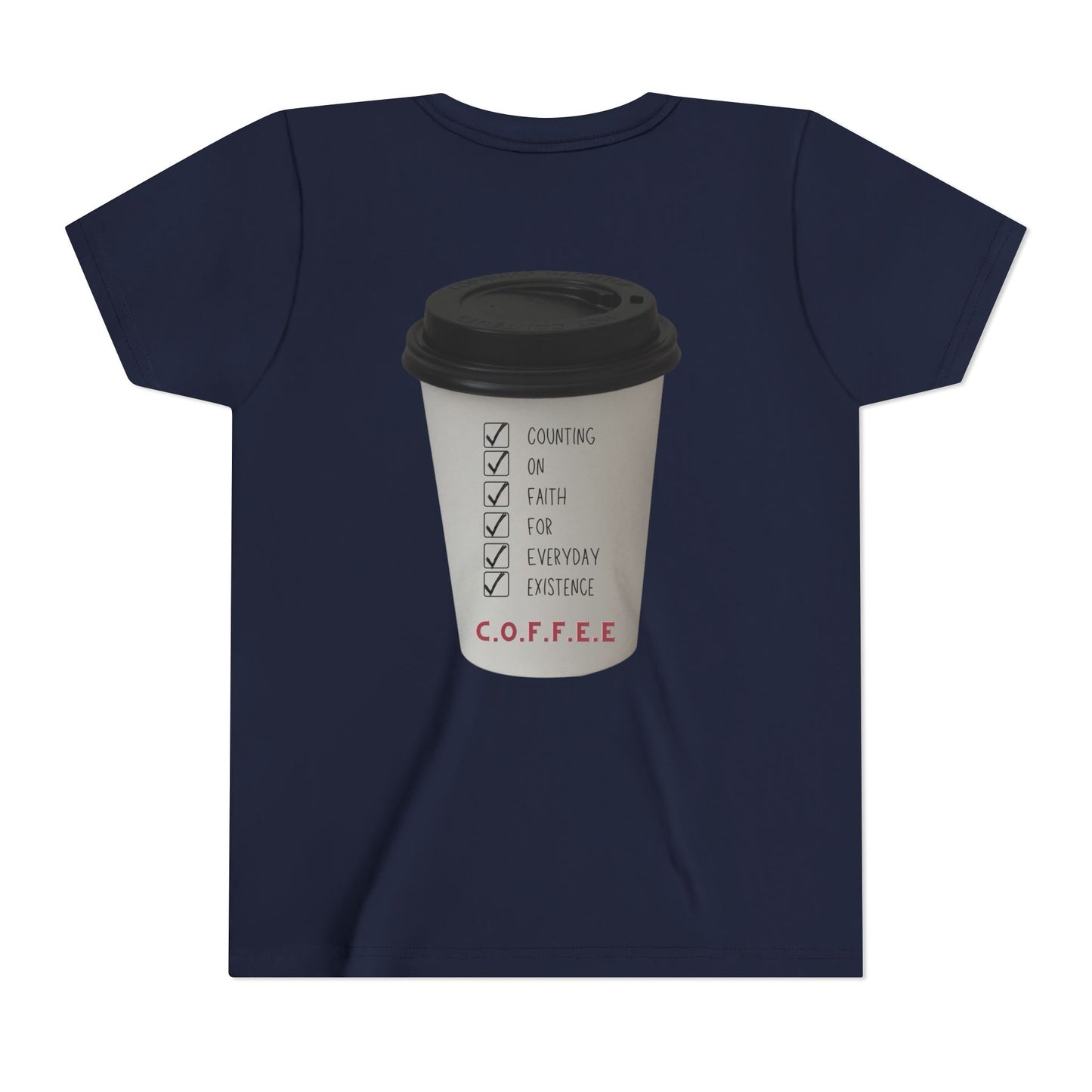 Youth Adult Coffee Christian White Letters & Image