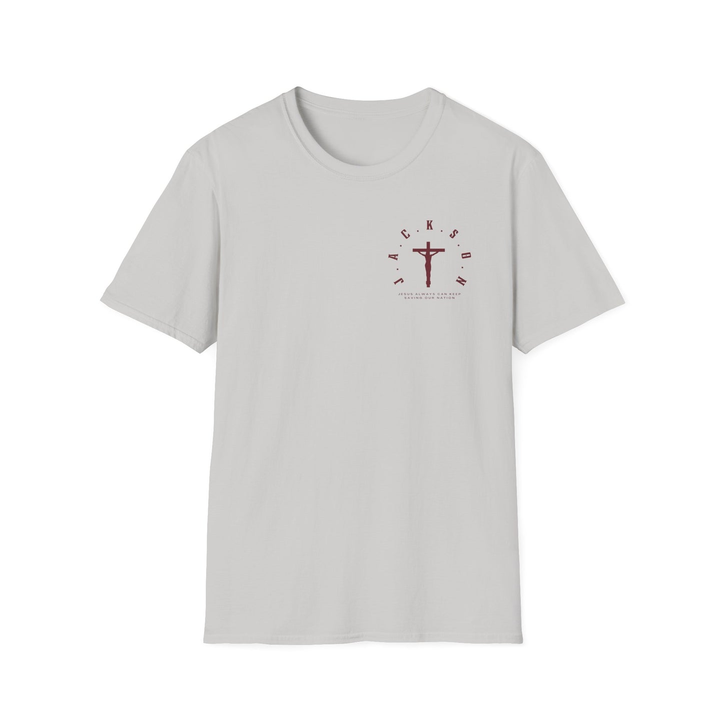 Jackson Believing Christian Marron Letters & Cross
