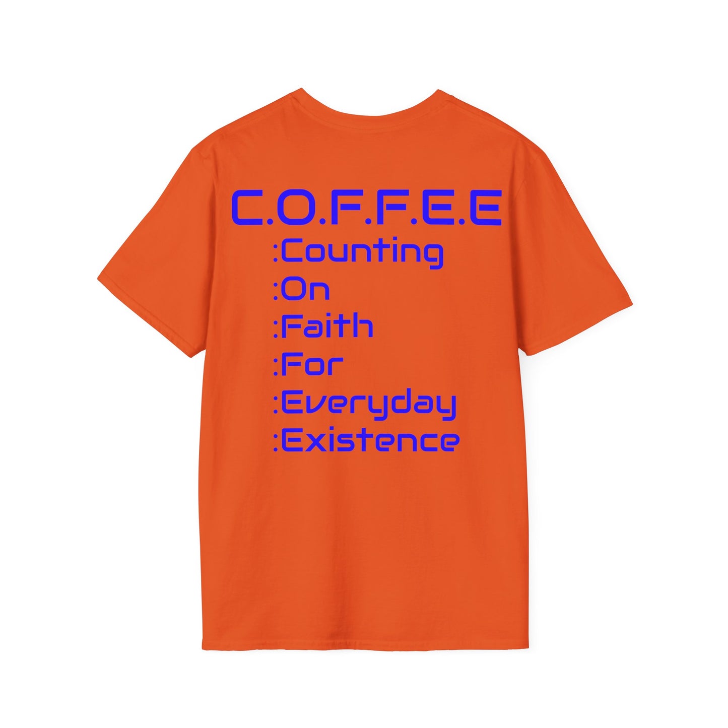 Adult Coffee Christian Blue Words Only