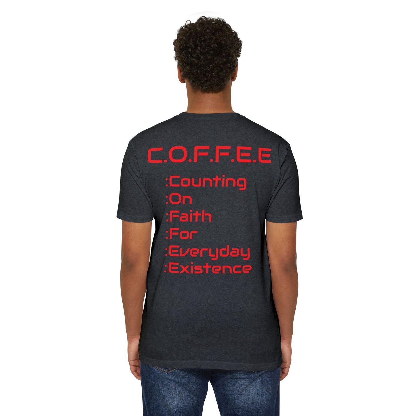 Adult Coffee Christian Red Words Only Blended