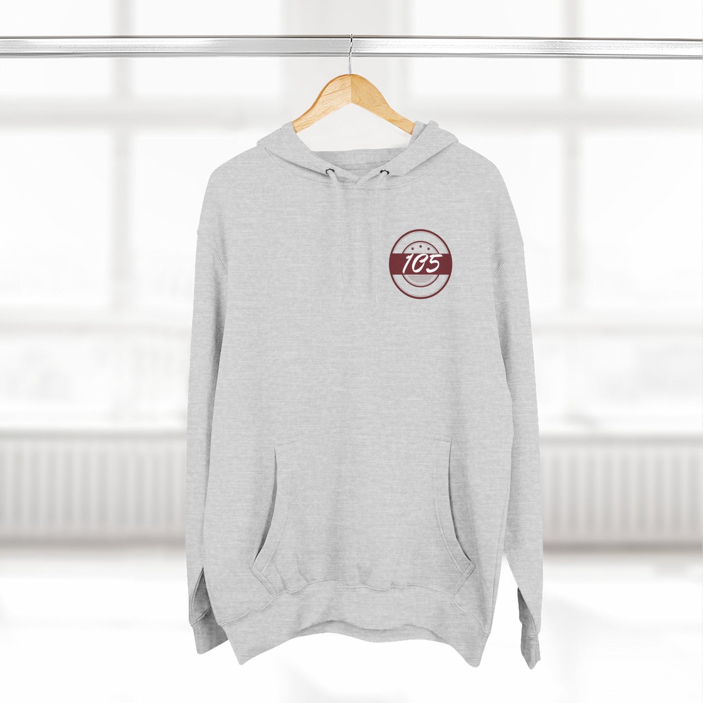 Adult 105 Christian Marron and White Letters Hoodie