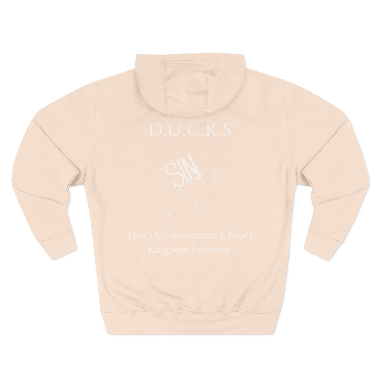 Ducks Christian White Words Hoodie