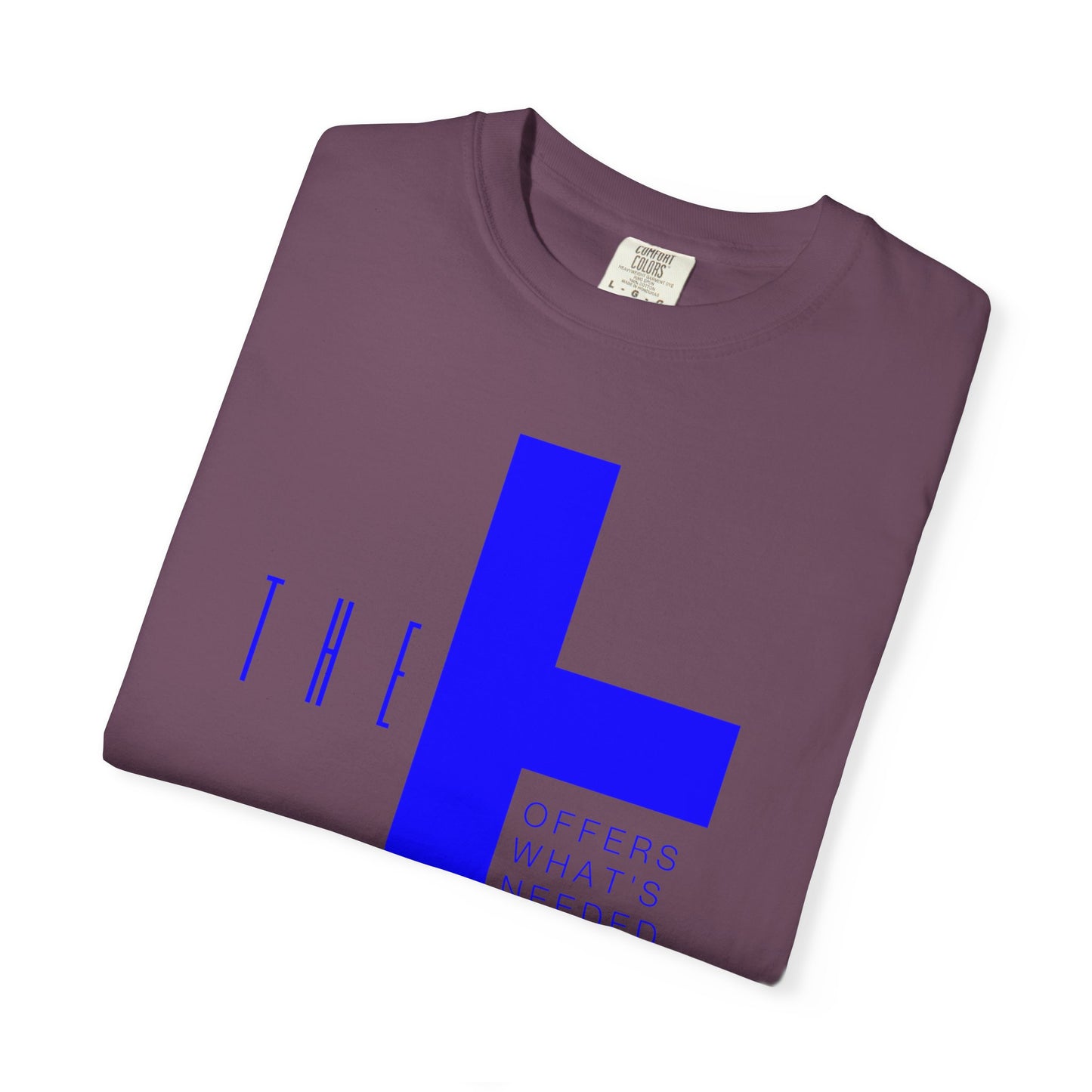 Adult T-Town Christian Blue Letters & Cross