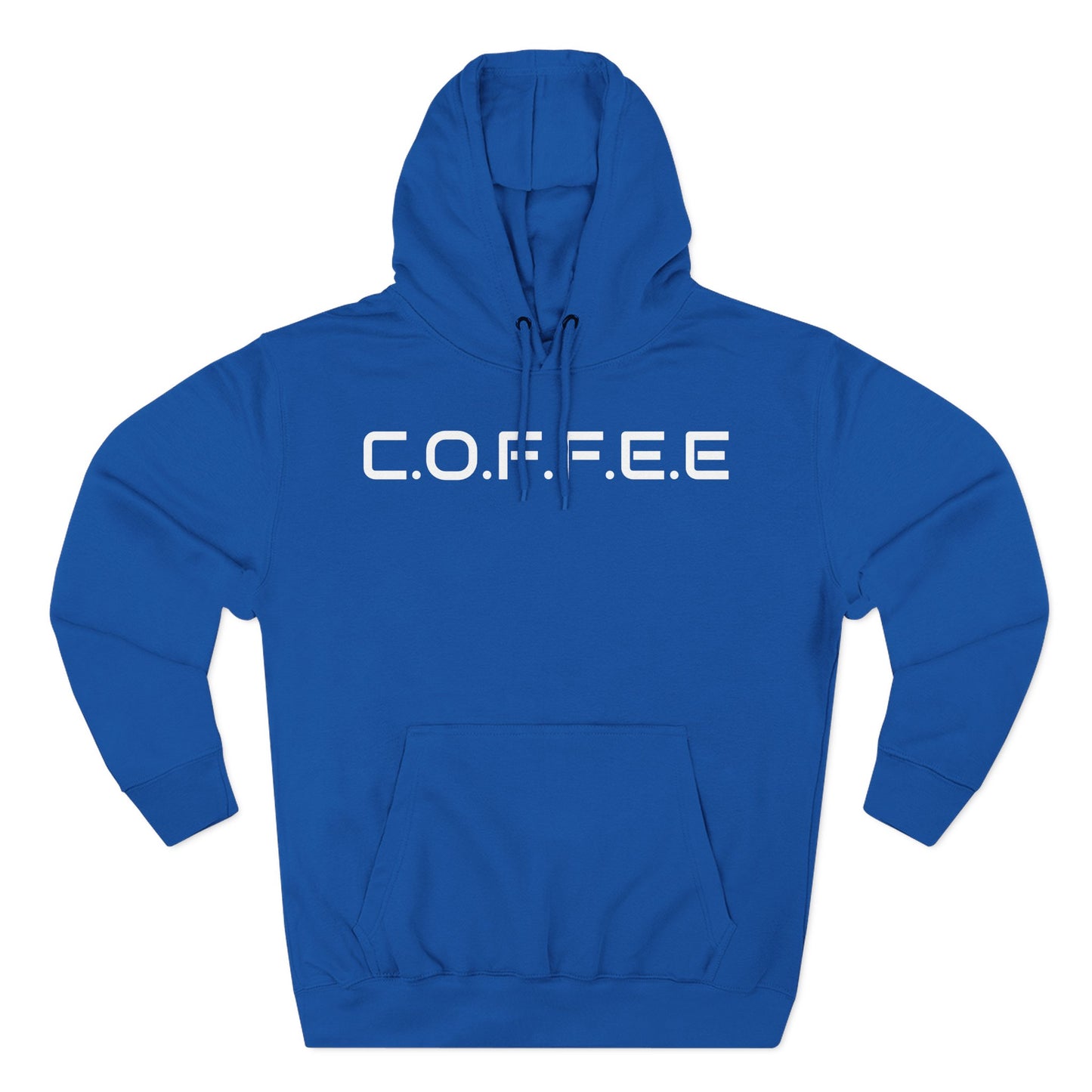 Adult Coffee Christian White Words Only Hoodie