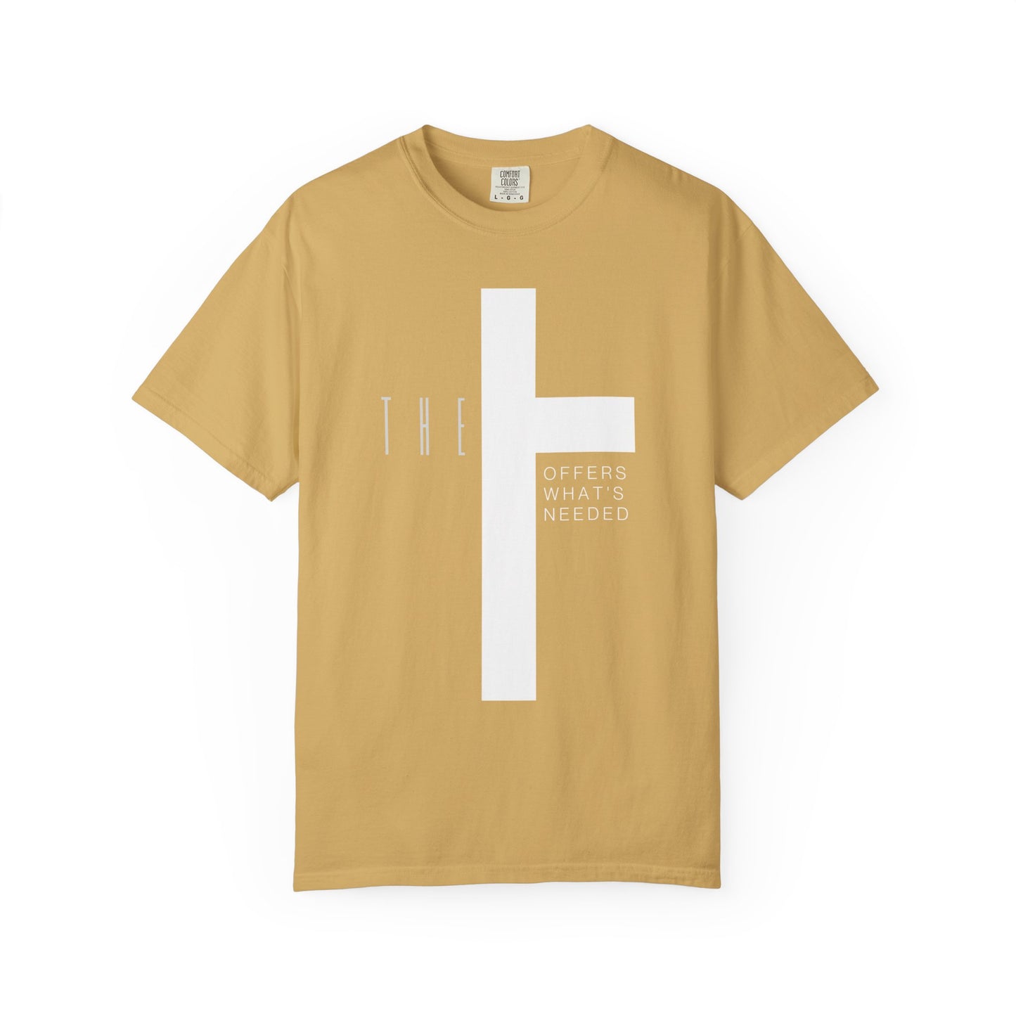Adult T-Town Christian White Letters & Cross