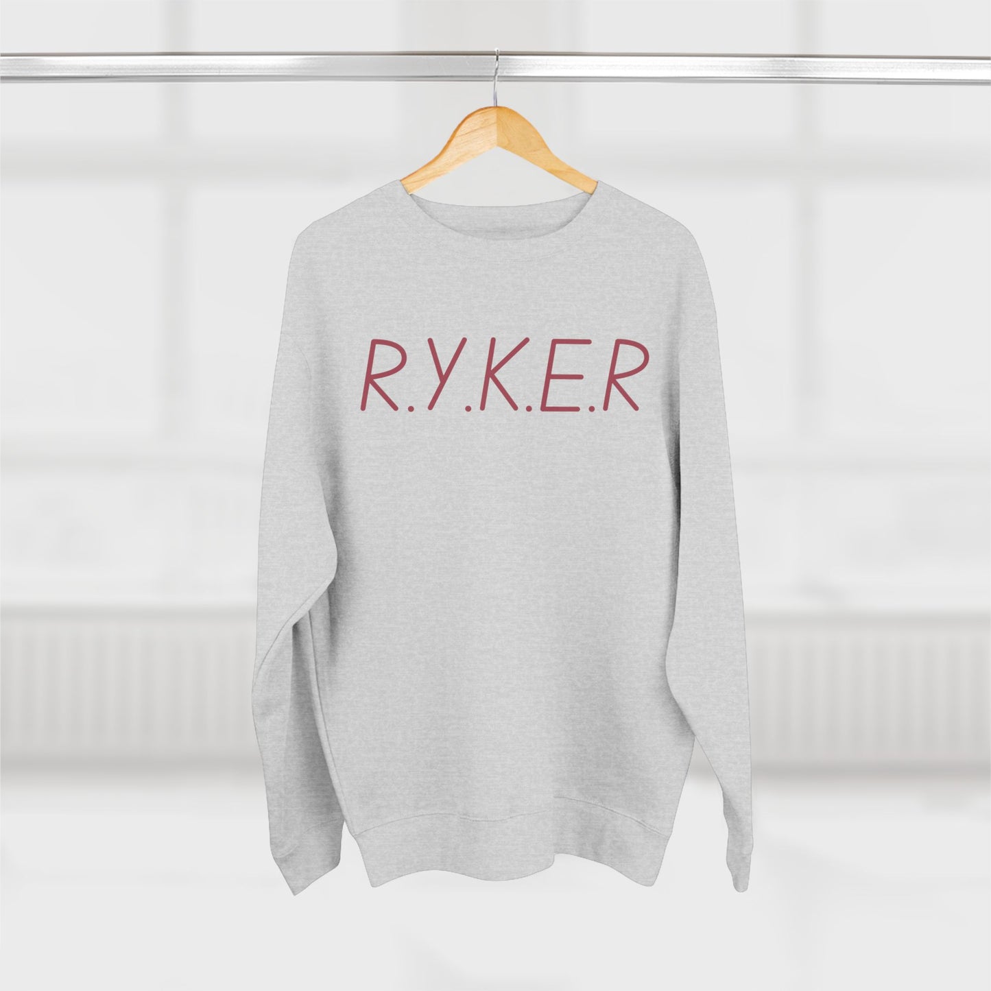 RYKER Christian Marron Letters Crewneck
