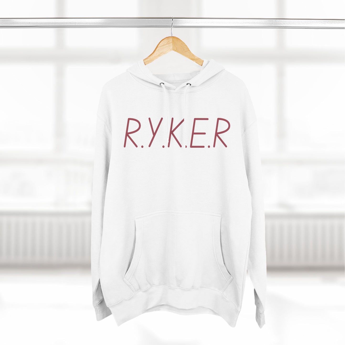 RYKER Christian Marron Letters Hoodie