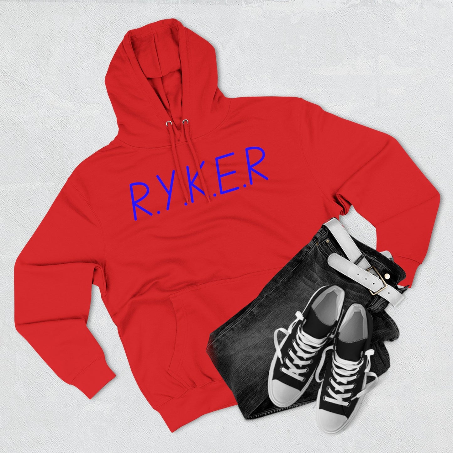 RYKER Christian Blue Letters Hoodie