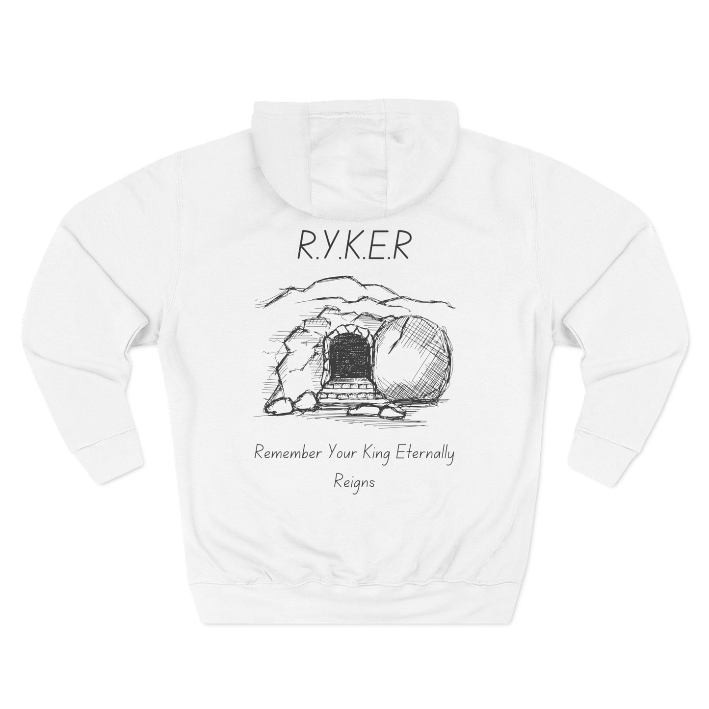 RYKER Christian Black Letters Hoodie