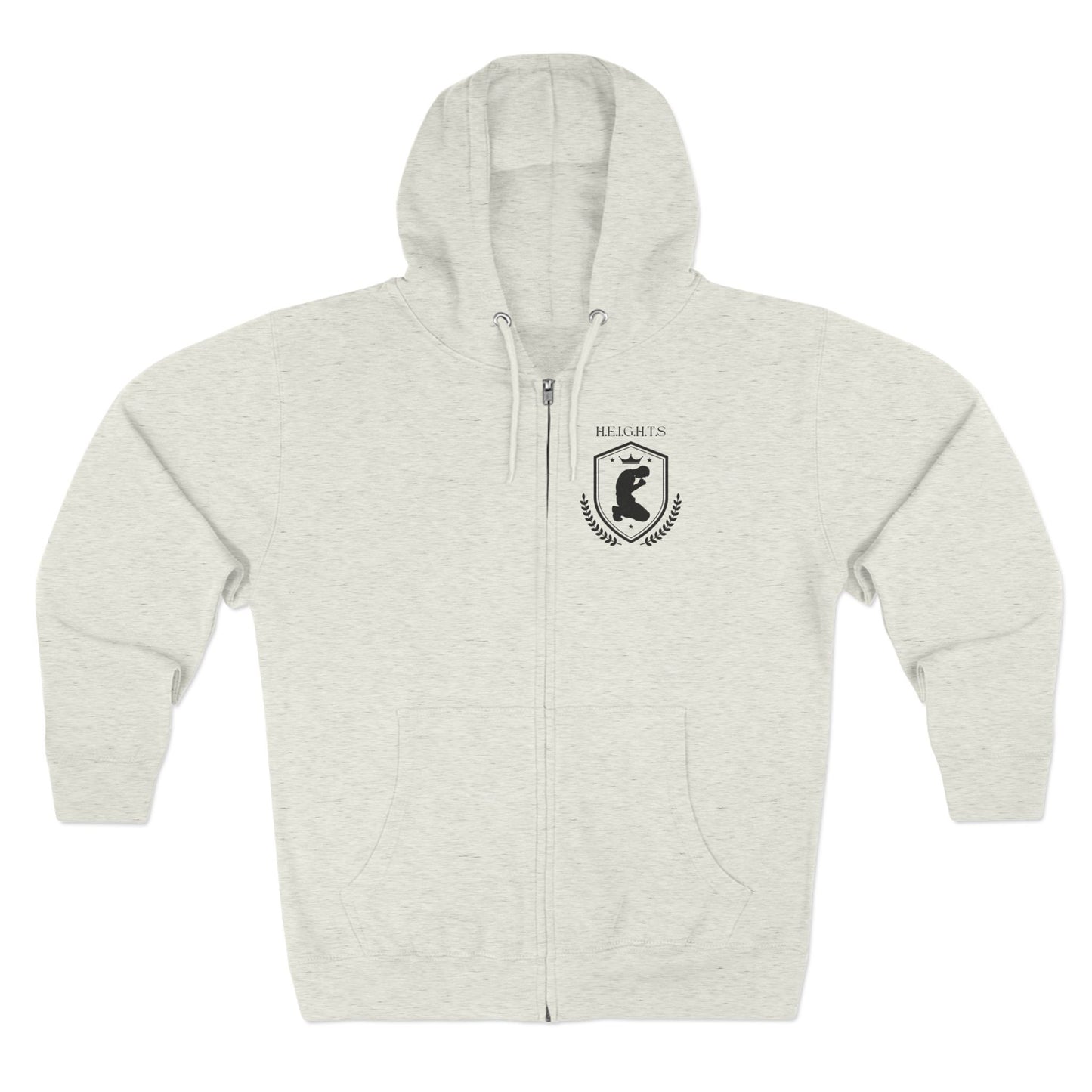 Heights Black Hoodie Zipper