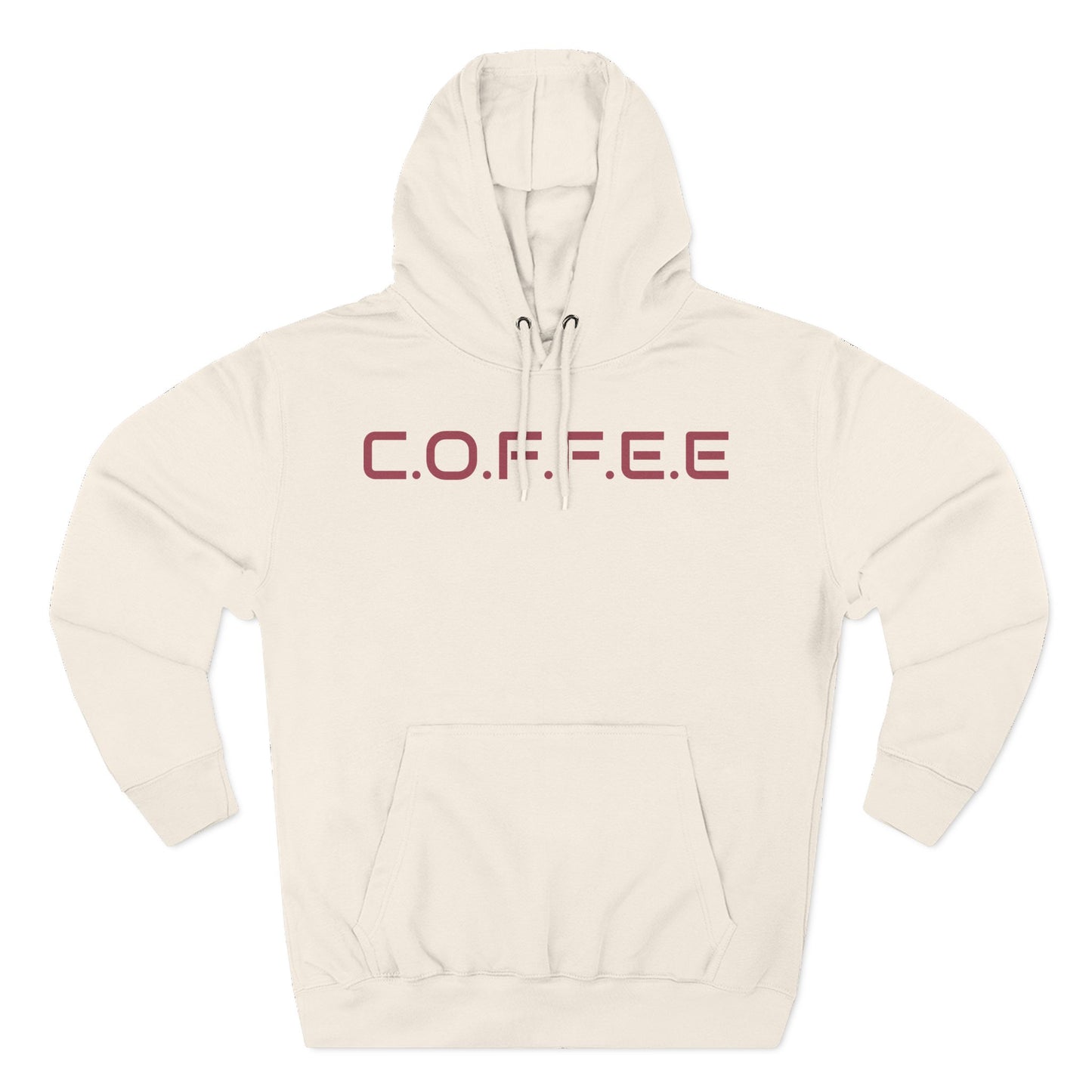 Adult Coffee Christian Marron Words Only Hoodie