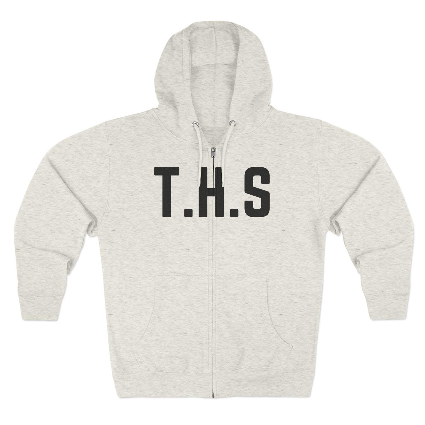 Adult T.H.S Trusting His Spirit Specialty Hoodie Black Letters Zipper