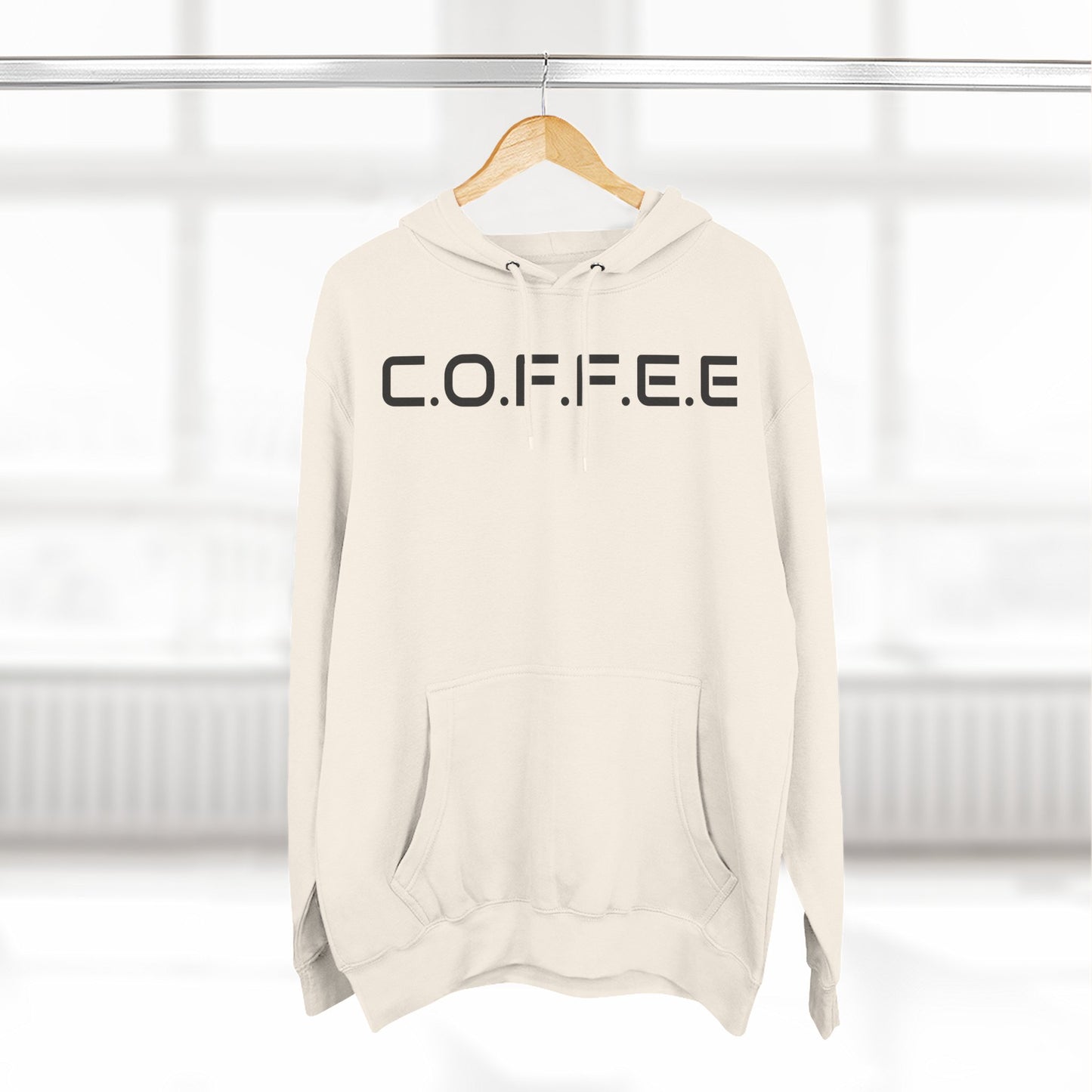 Adult Coffee Christian Black Words Only Hoodie
