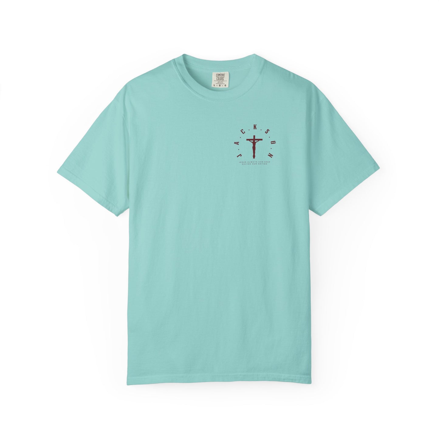 Jackson Believing Christian Marron Letters & Cross