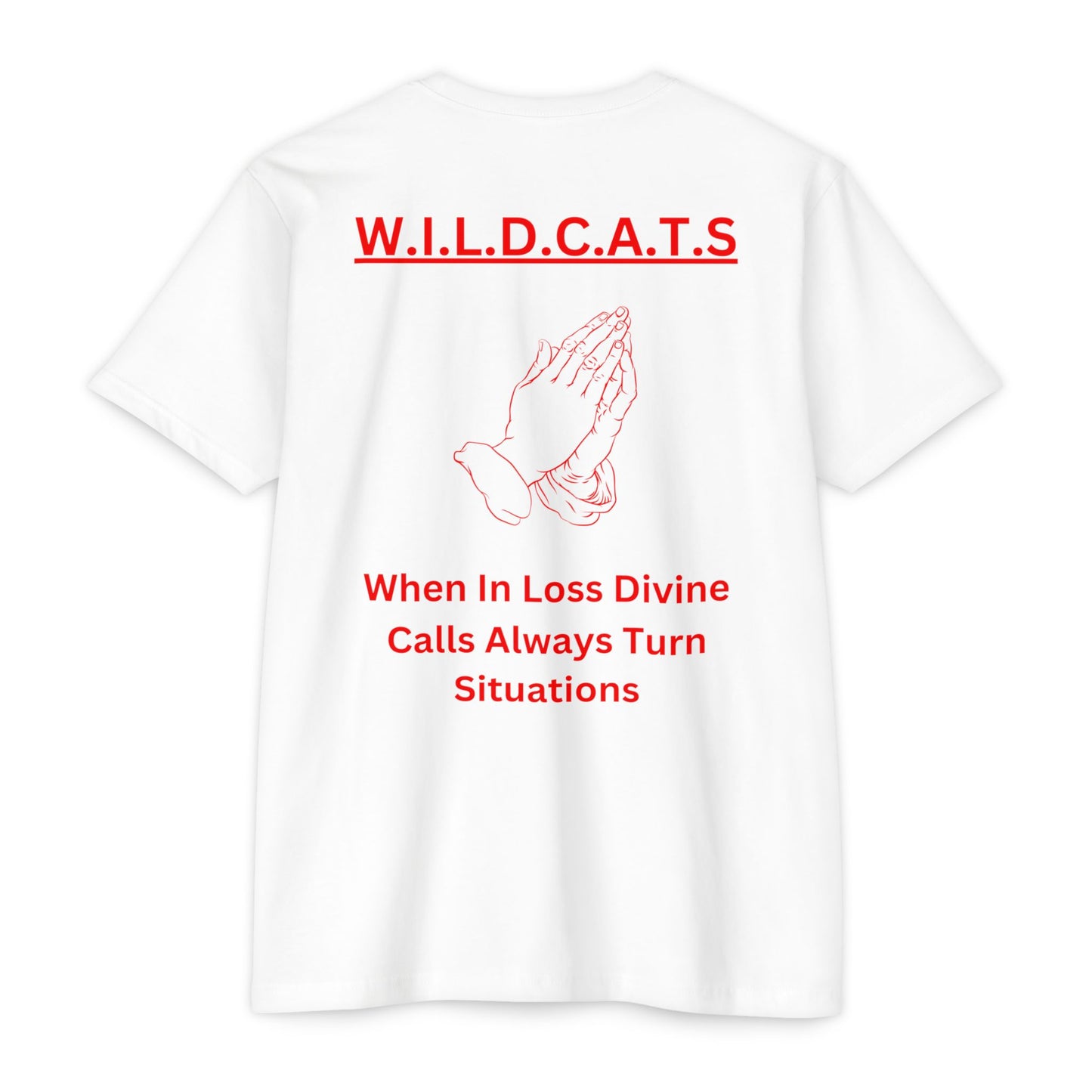 Wildcats Christian Red Letters & Picture