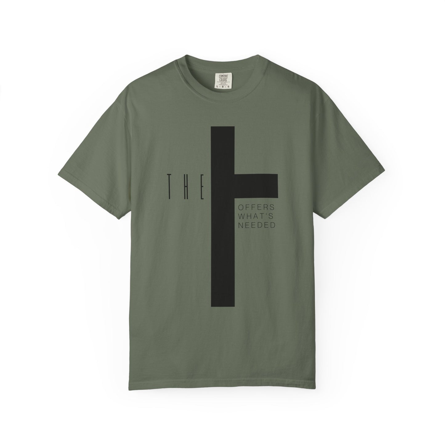 Adult T-Town Christian Black Letters & Cross