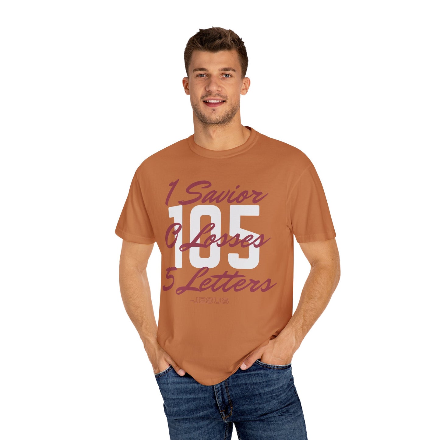 Adult 105 Christian Marron and White Letters