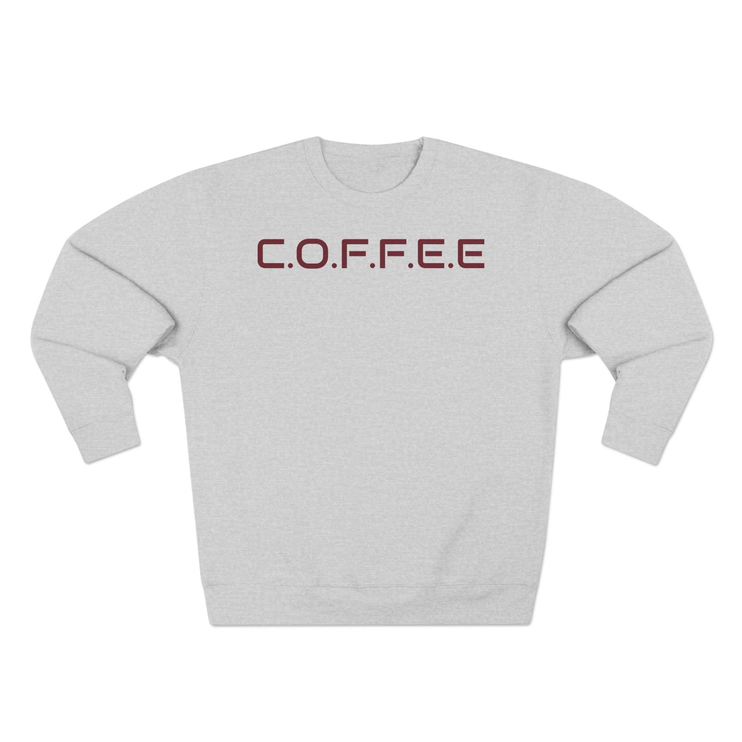 Adult Coffee Christian Marron Words Only Crewneck