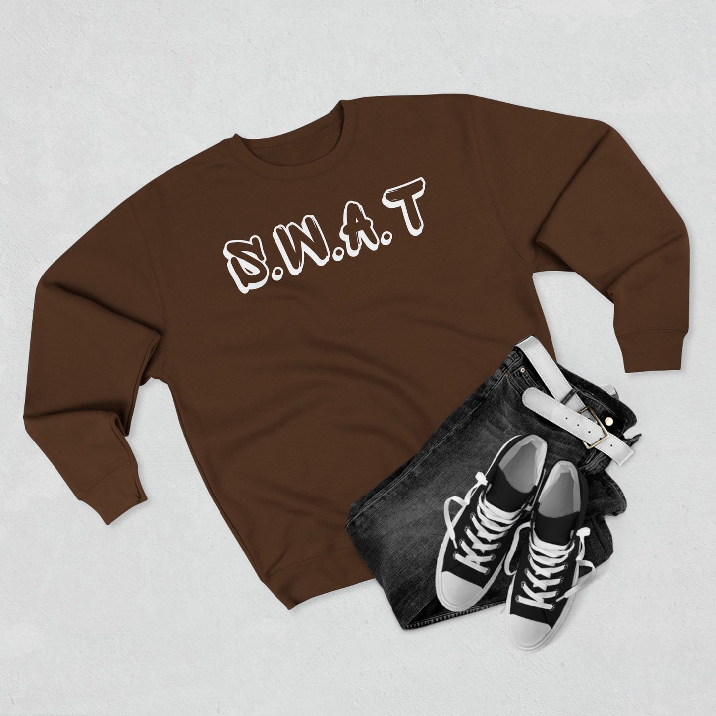 Swat Christian White Words Crewneck