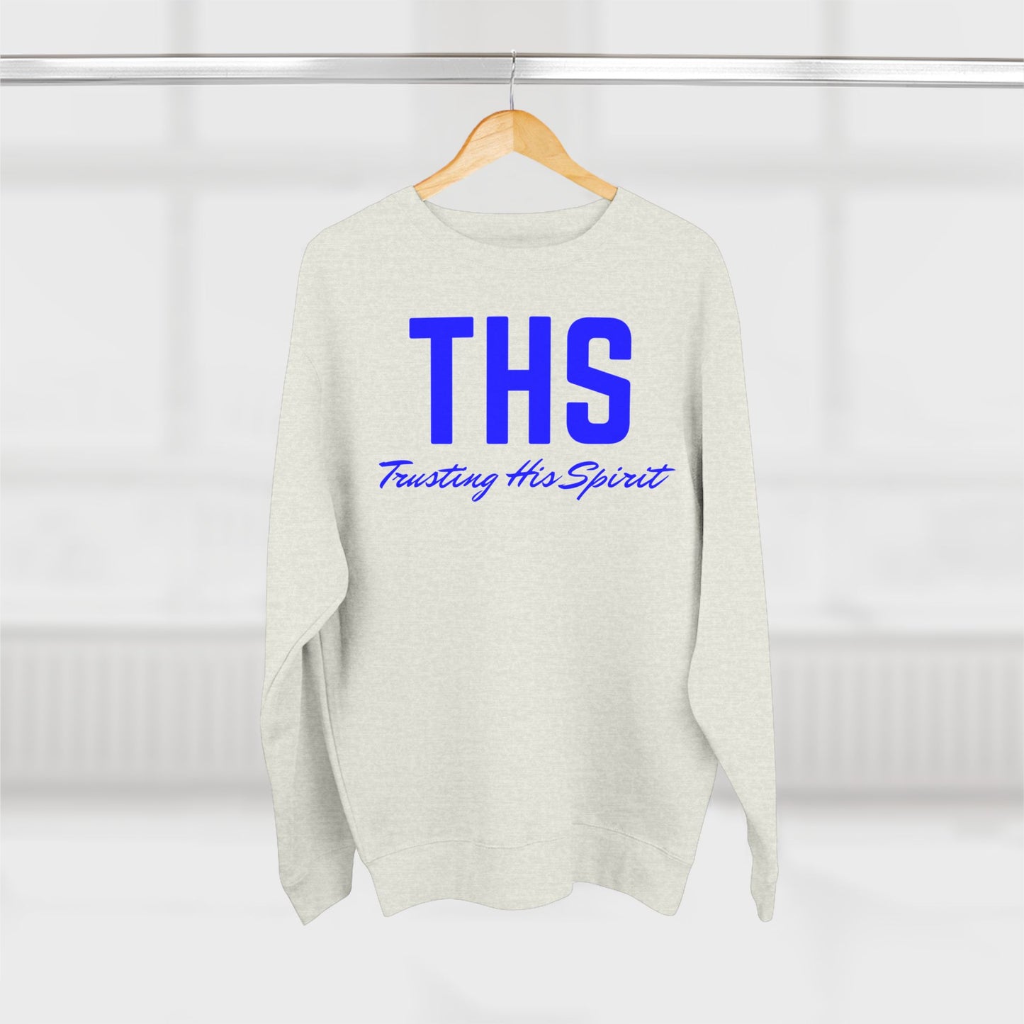 Adult THS Christian Blue Letters Crewneck