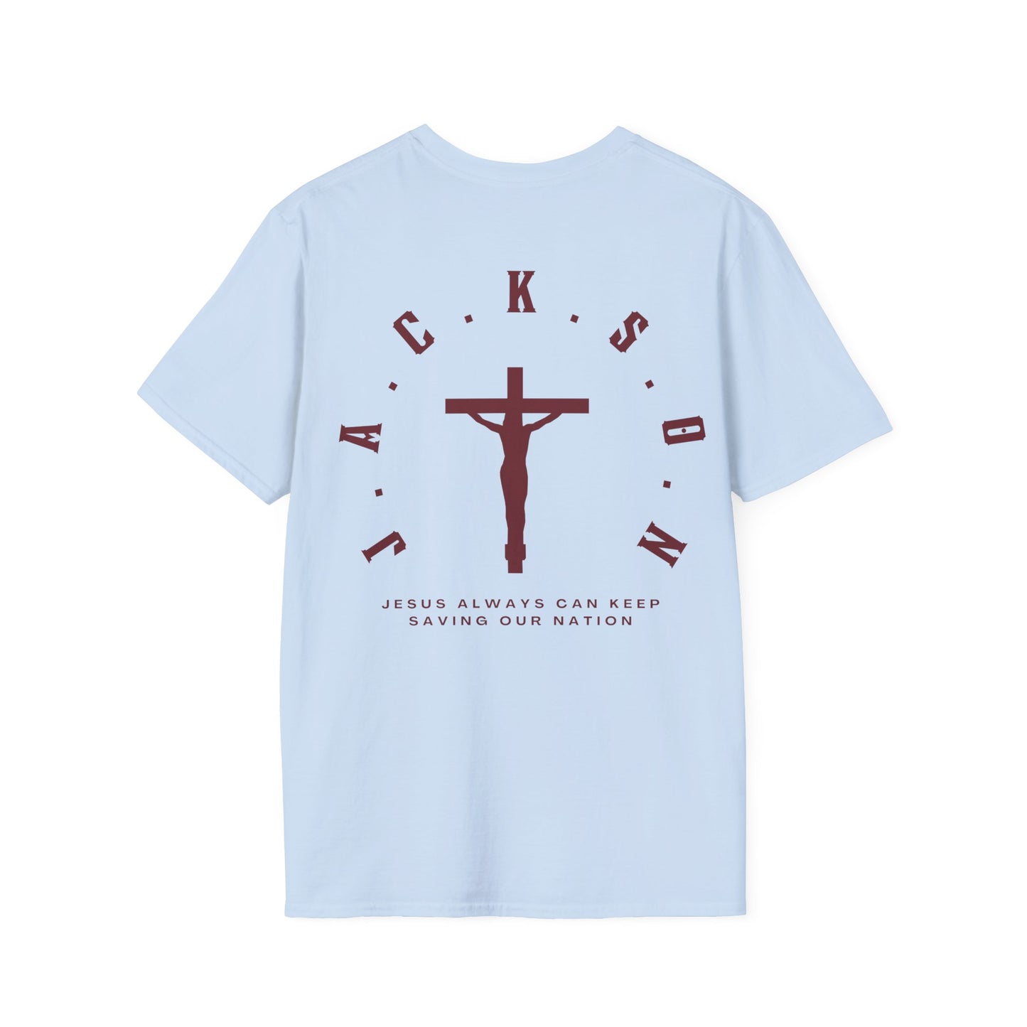 Jackson Believing Christian Marron Letters & Cross