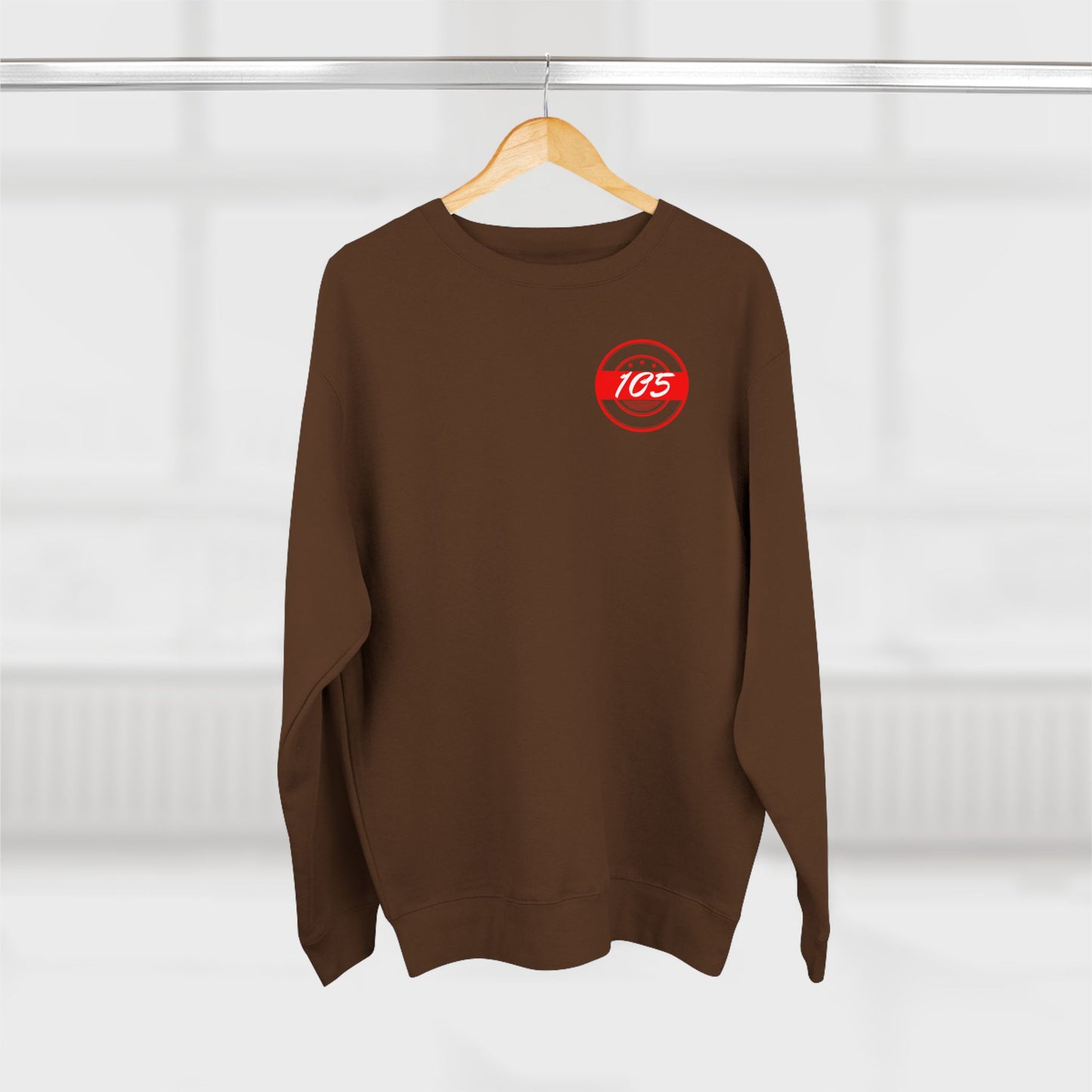 Adult 105 Christian Red and White Letters Crewneck