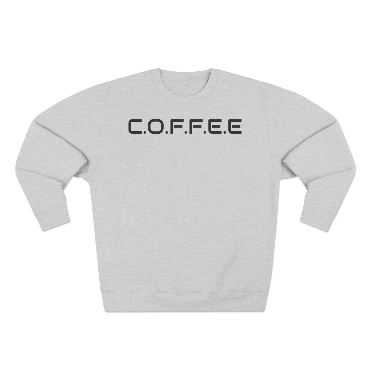 Adult Coffee Christian Black Words Only Crewneck