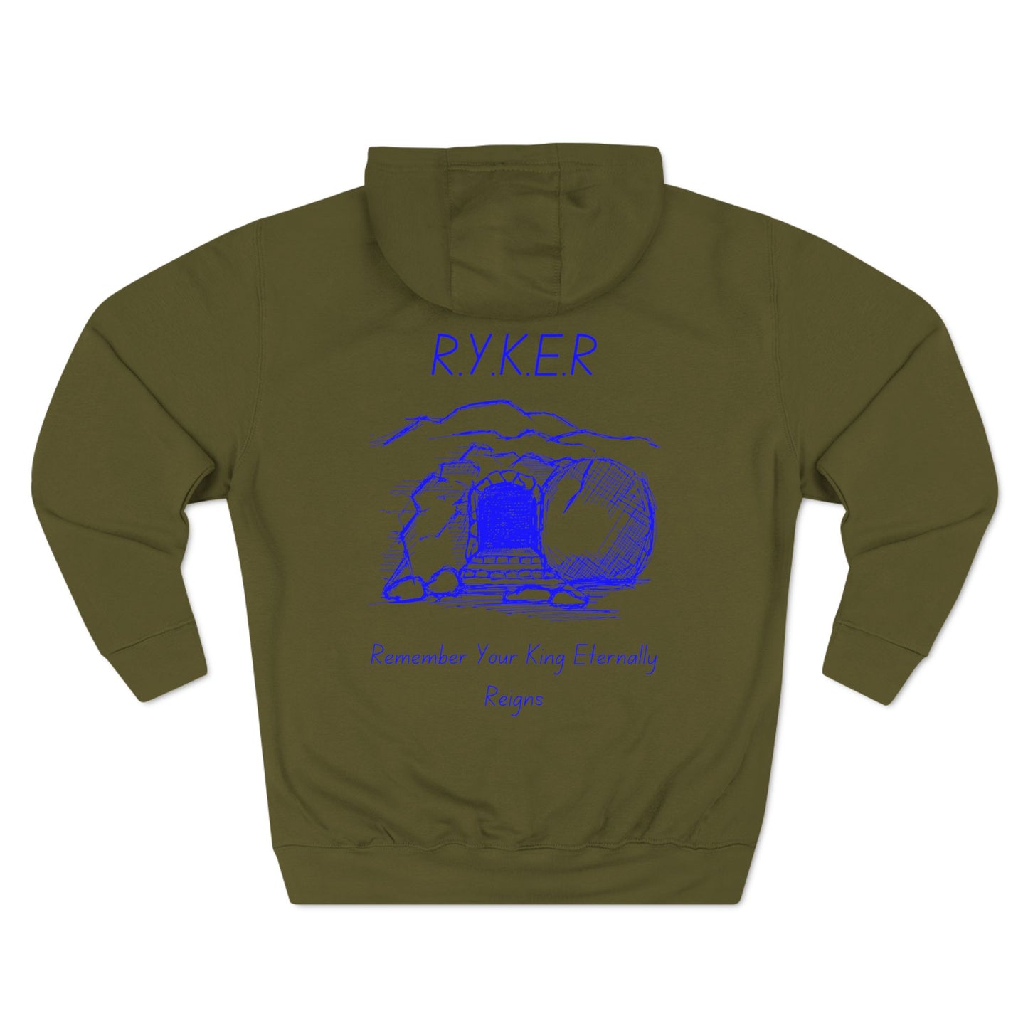 RYKER Christian Blue Letters Hoodie