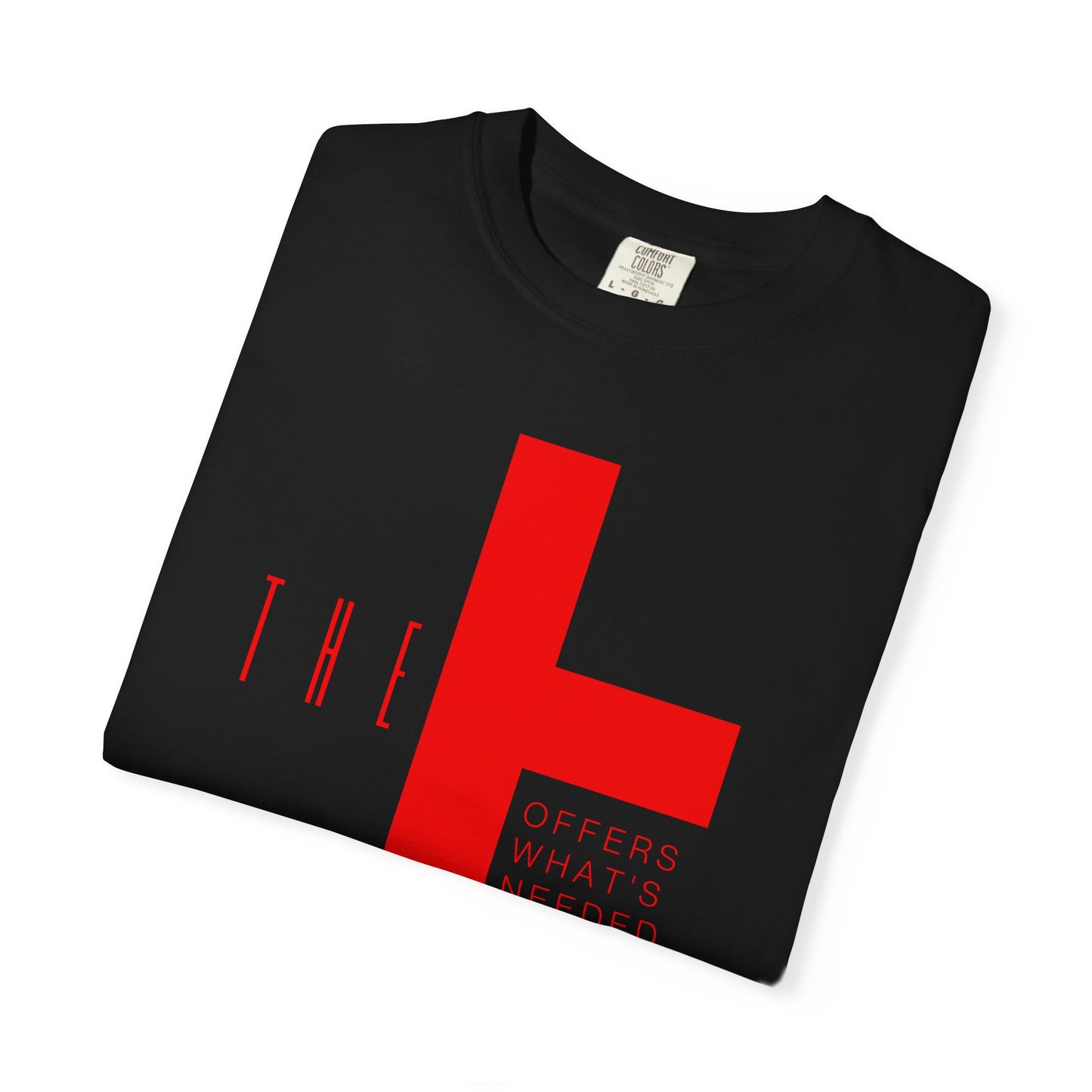 Adult T-Town Christian Red Letters & Cross