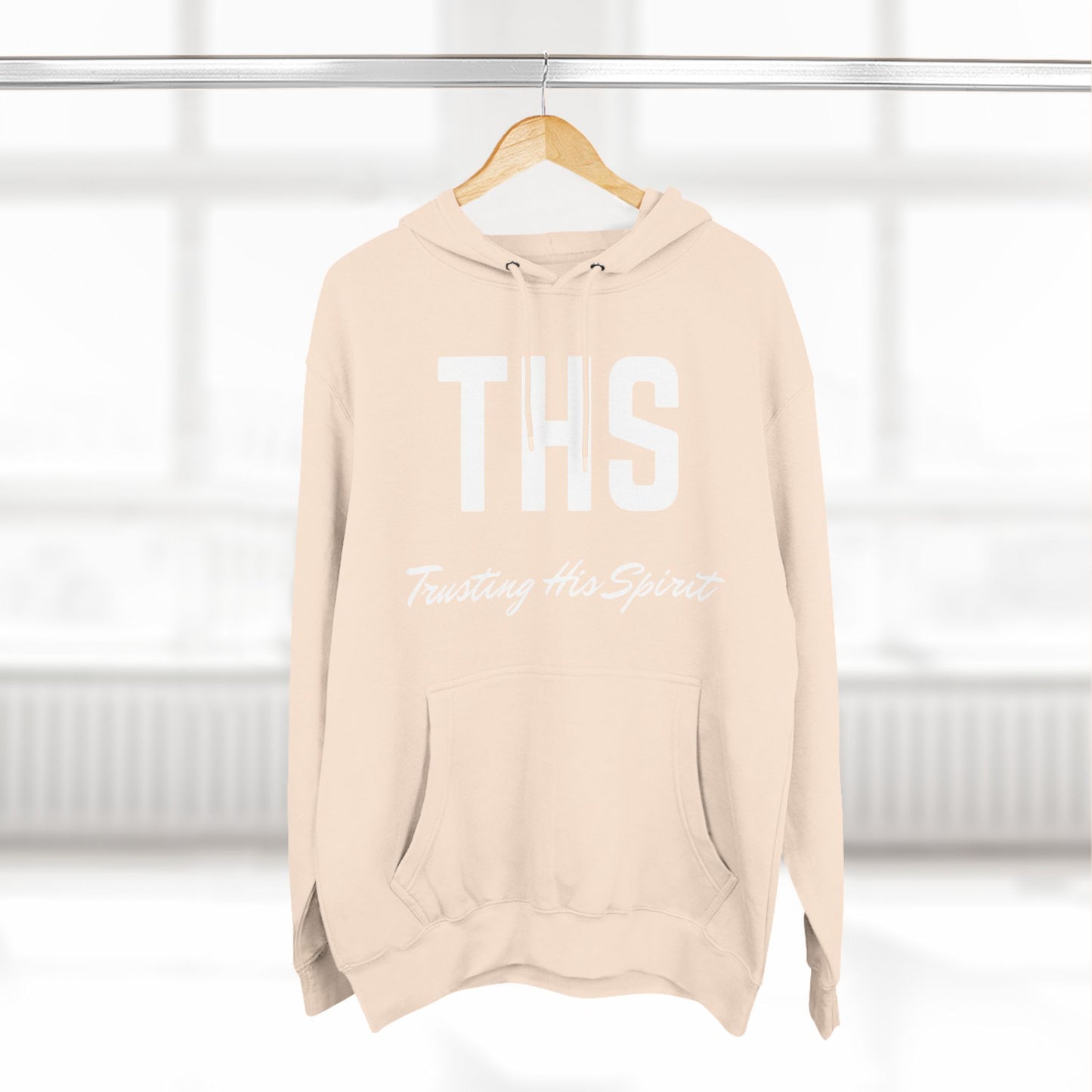 Adult THS Christian White Letters Hoodie
