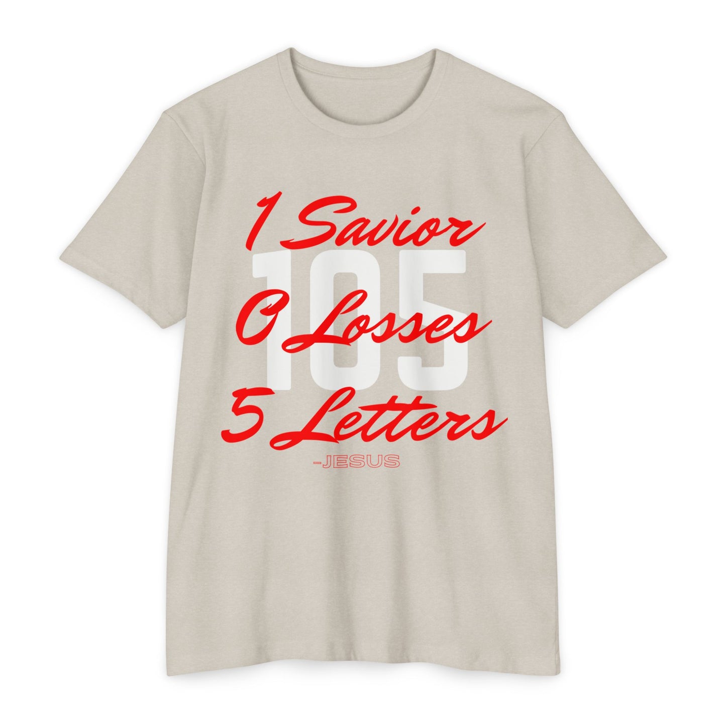Adult 105 Christian Red and White Letters Blended