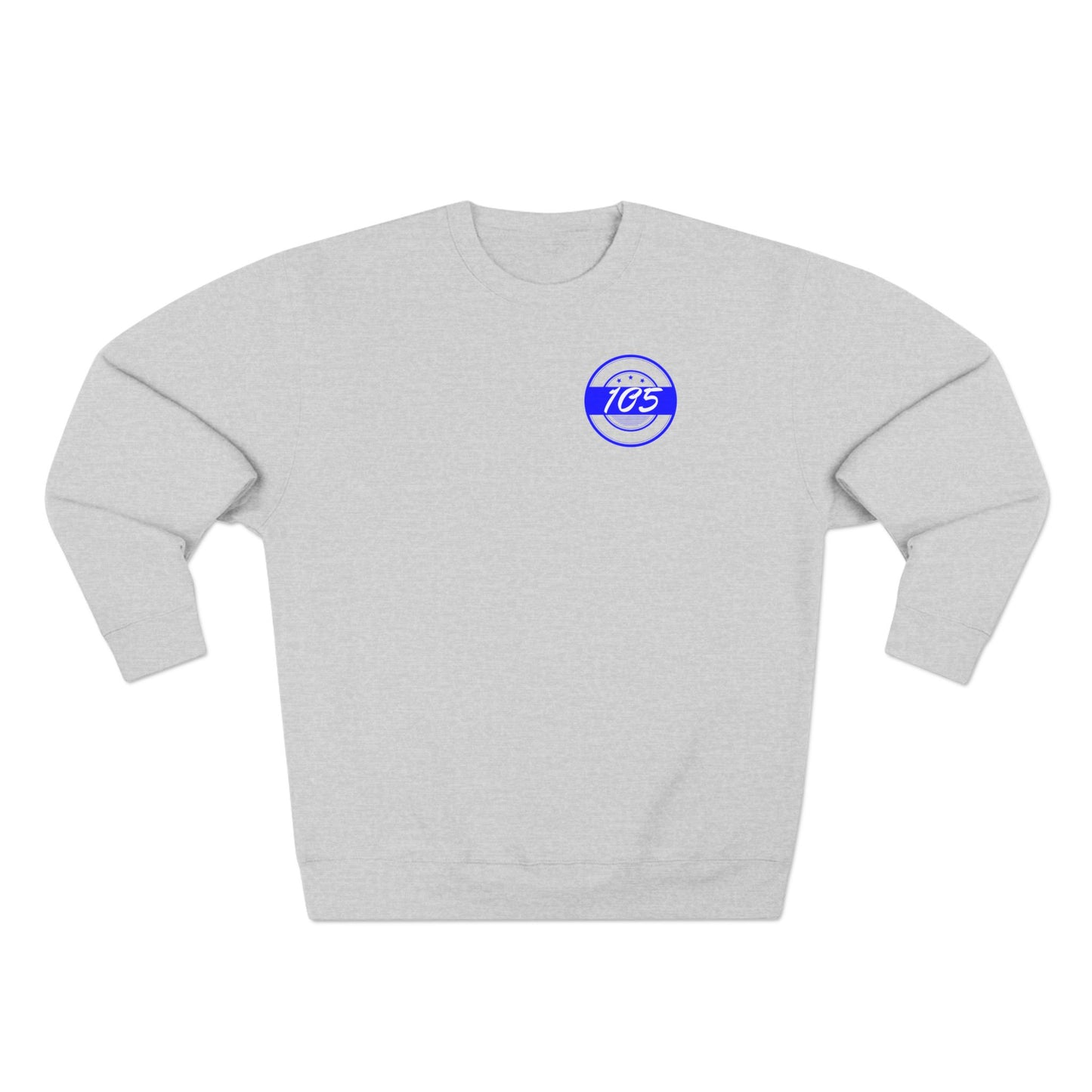 Adult 105 Christian Blue and White Letters Crewneck