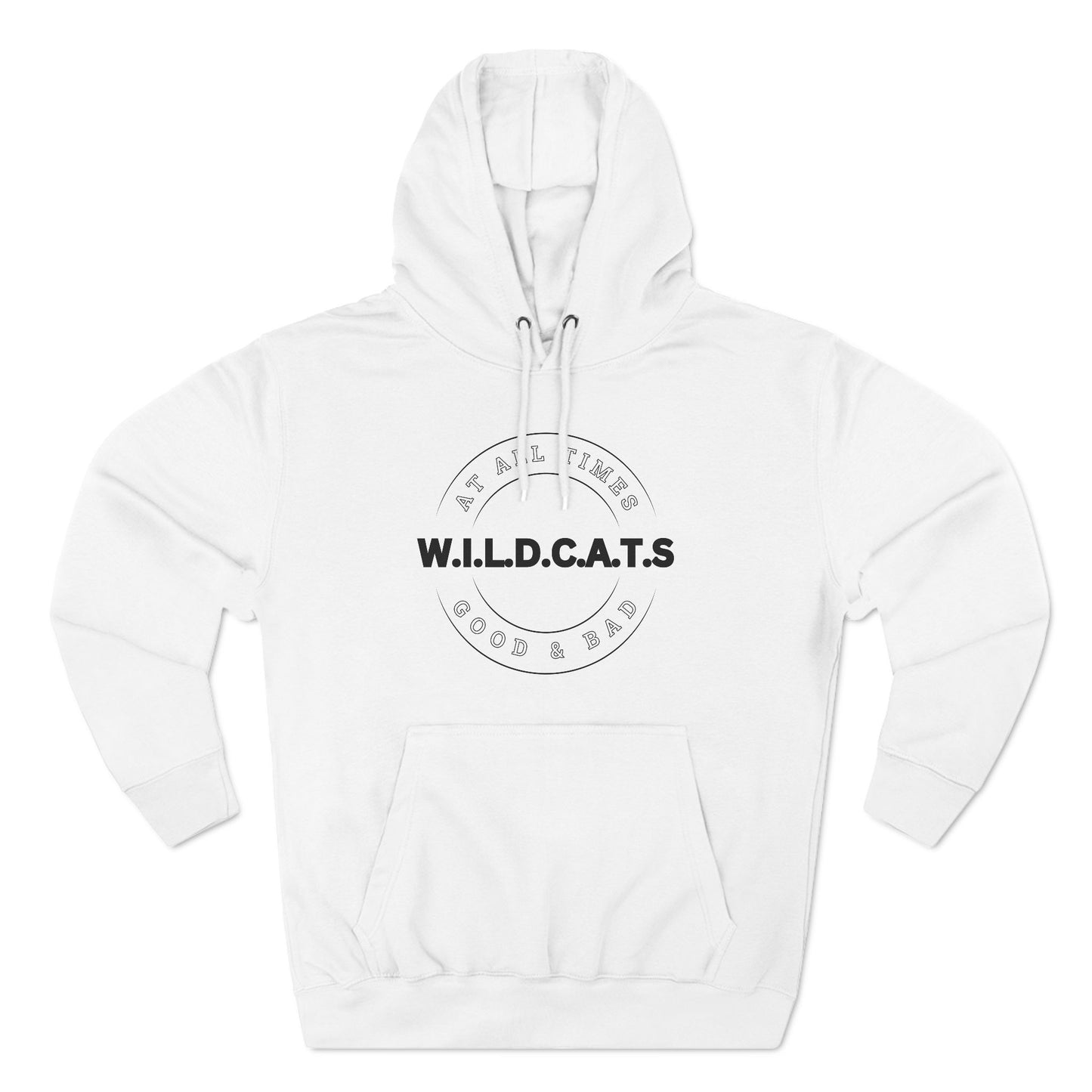Wildcats Christian Black Letters & Picture Hoodie