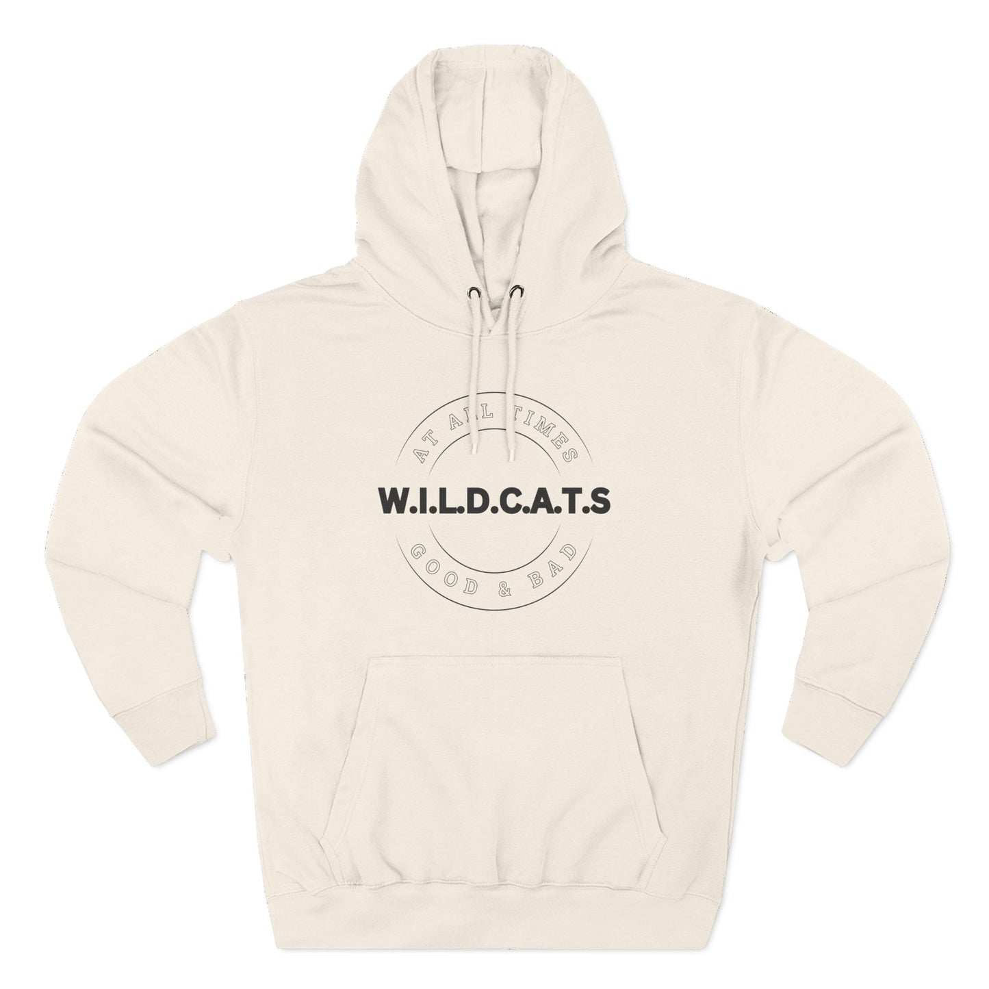 Wildcats Christian Black Letters & Picture Hoodie