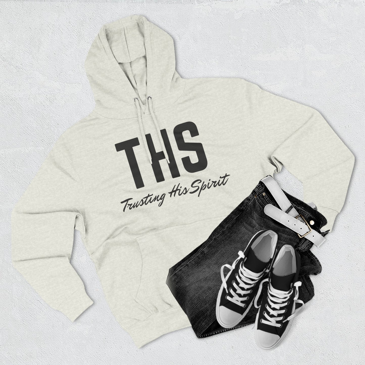 Adult THS Christian Black Letters Hoodie