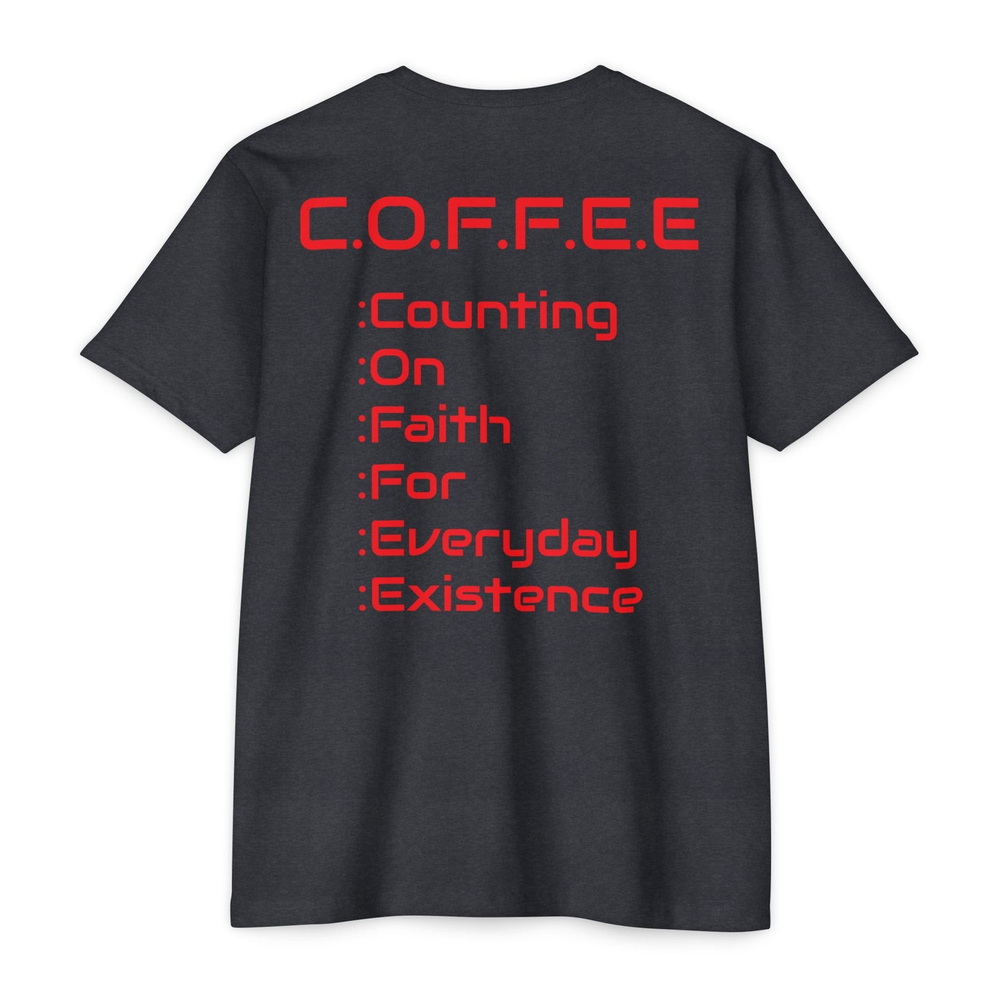 Adult Coffee Christian Red Words Only Blended