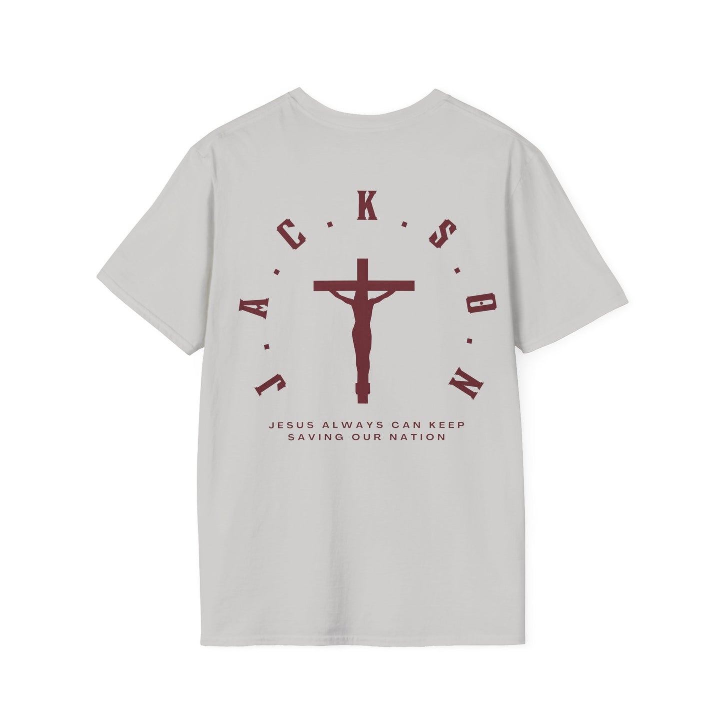 Jackson Believing Christian Marron Letters & Cross