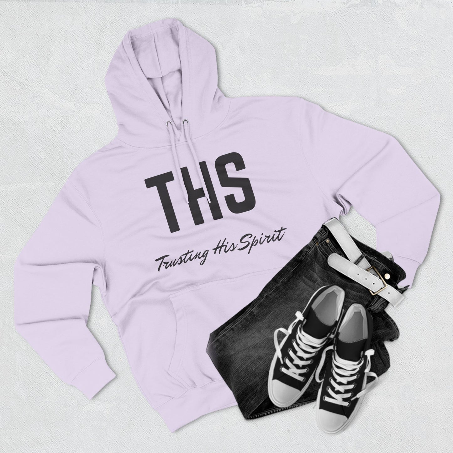 Adult THS Christian Black Letters Hoodie