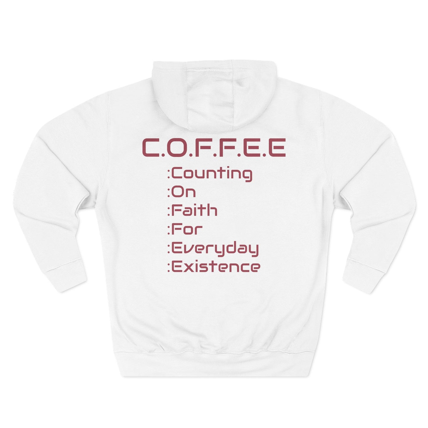 Adult Coffee Christian Marron Words Only Hoodie