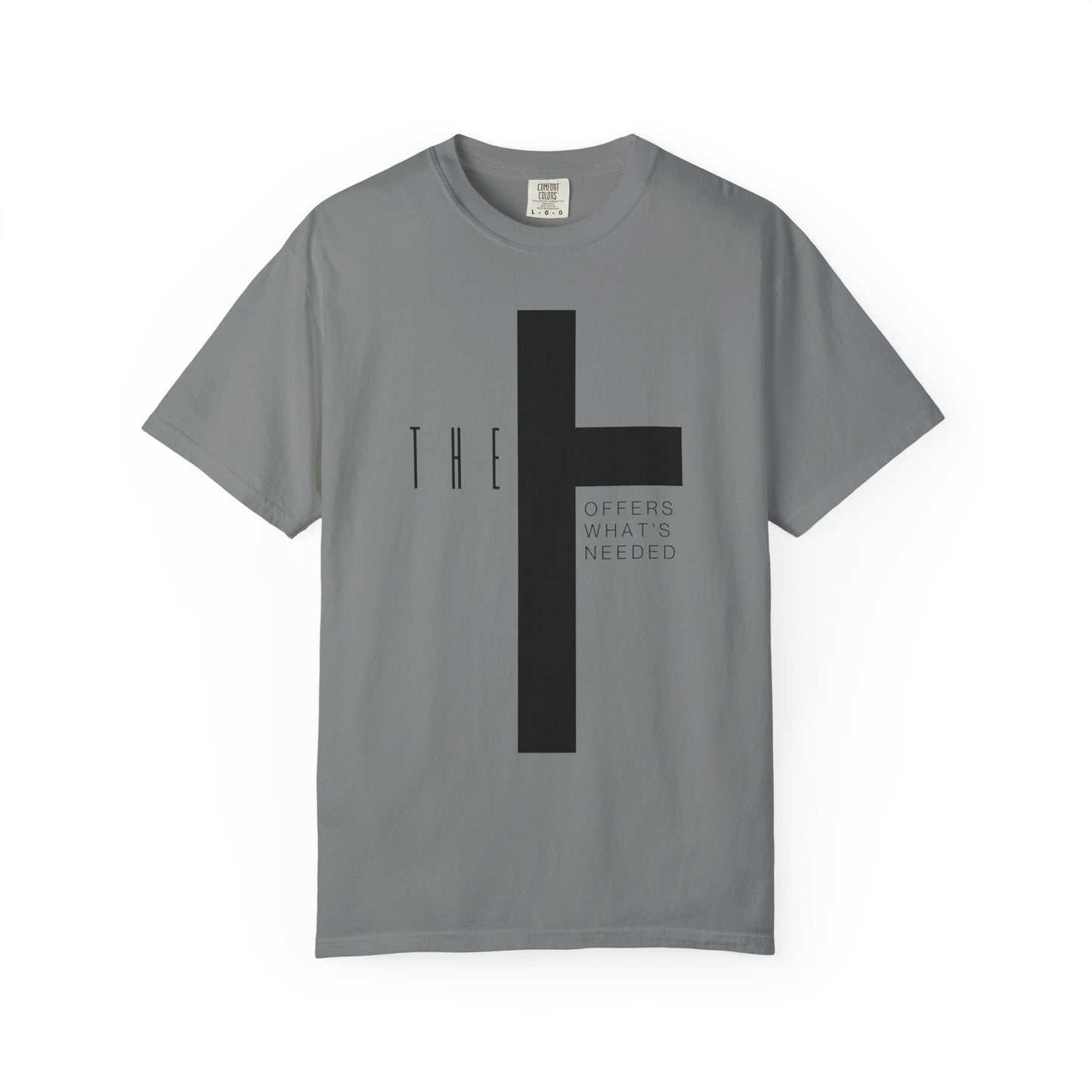 Adult T-Town Christian Black Letters & Cross