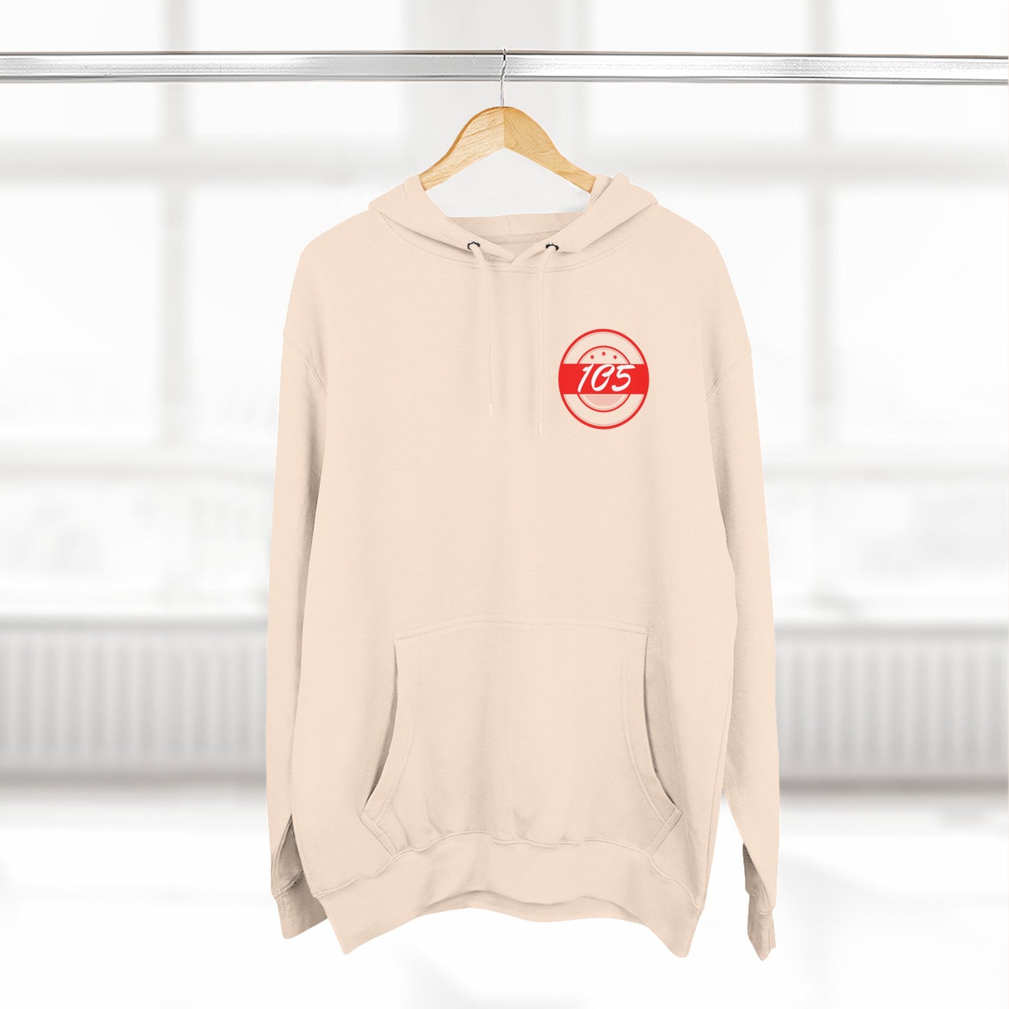 Adult 105 Christian Red and White Letters Hoodie