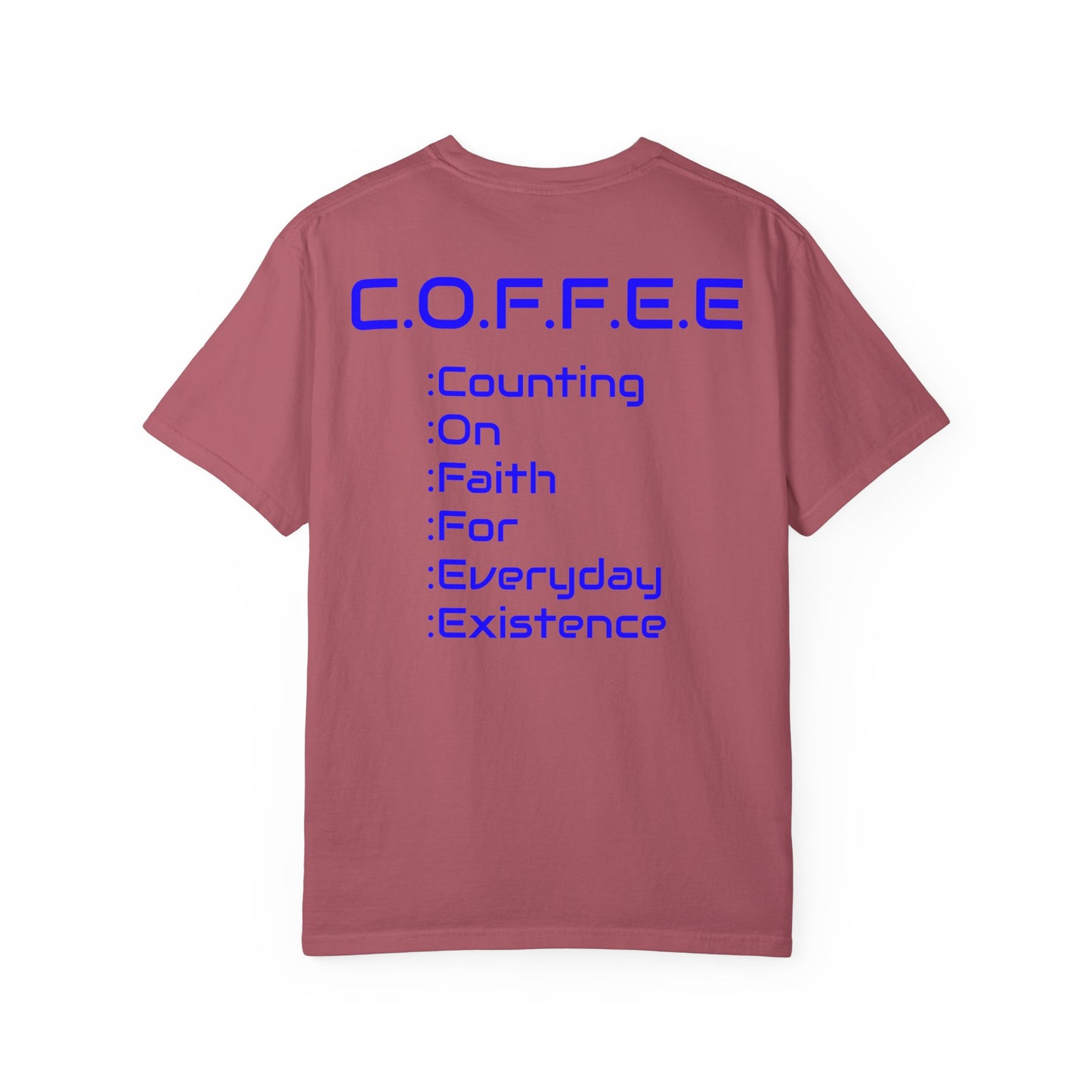 Adult Coffee Christian Blue Words Only