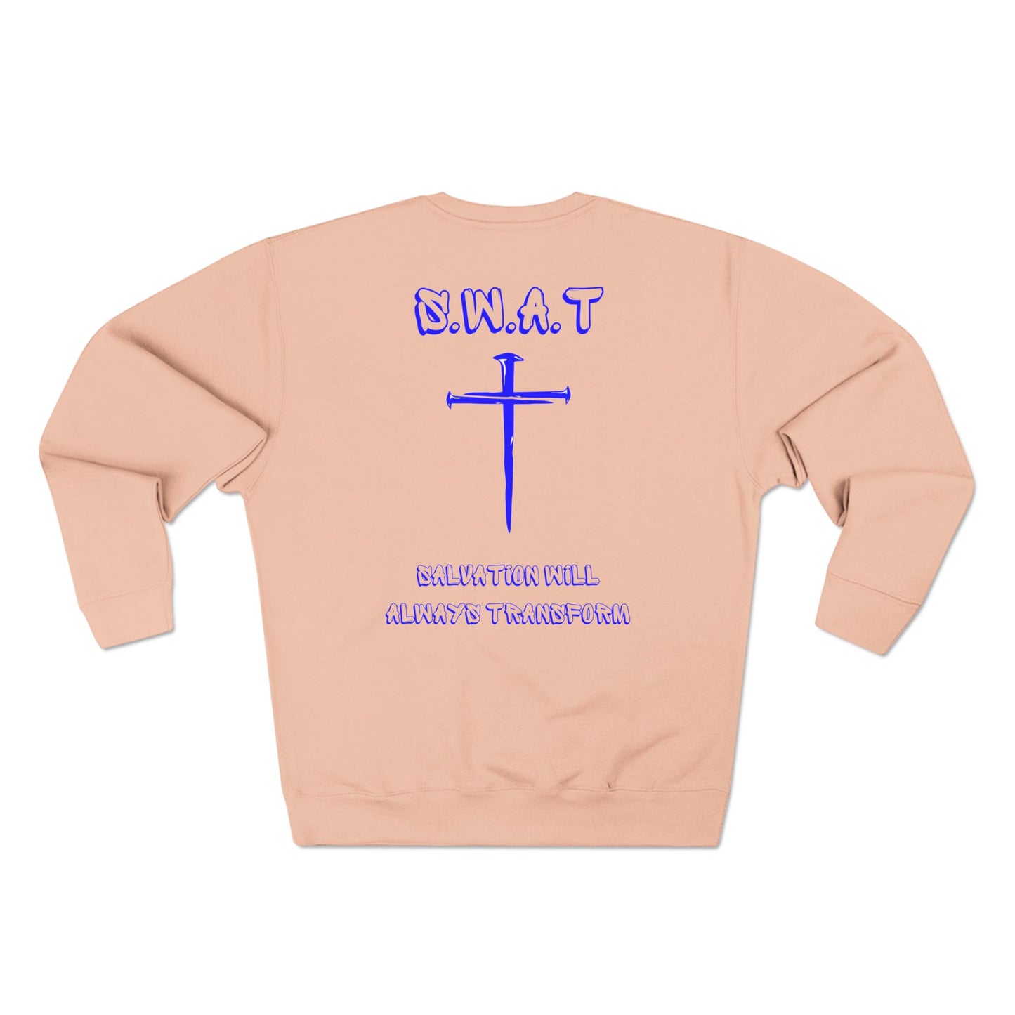 Swat Christian Blue Words Crewneck