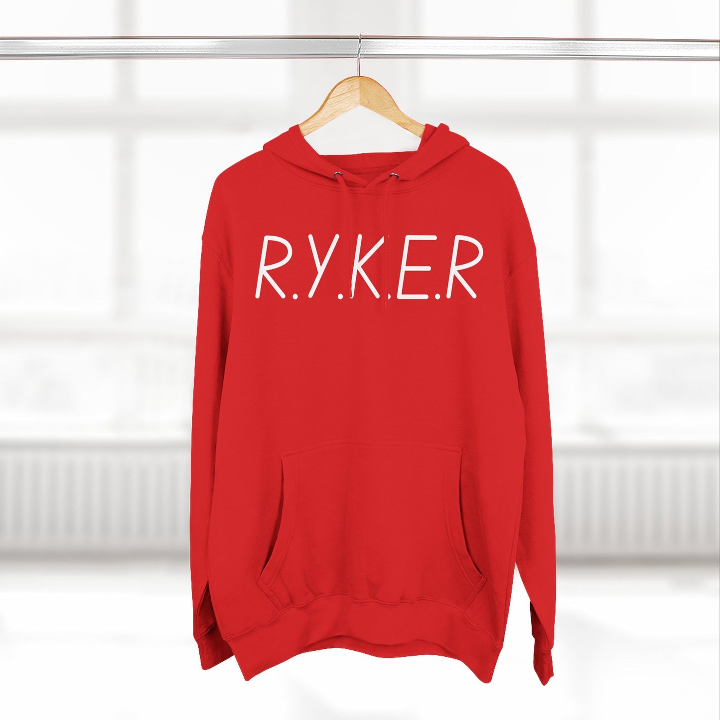 Adult RYKER Christian White Letters Pullover Hoodie