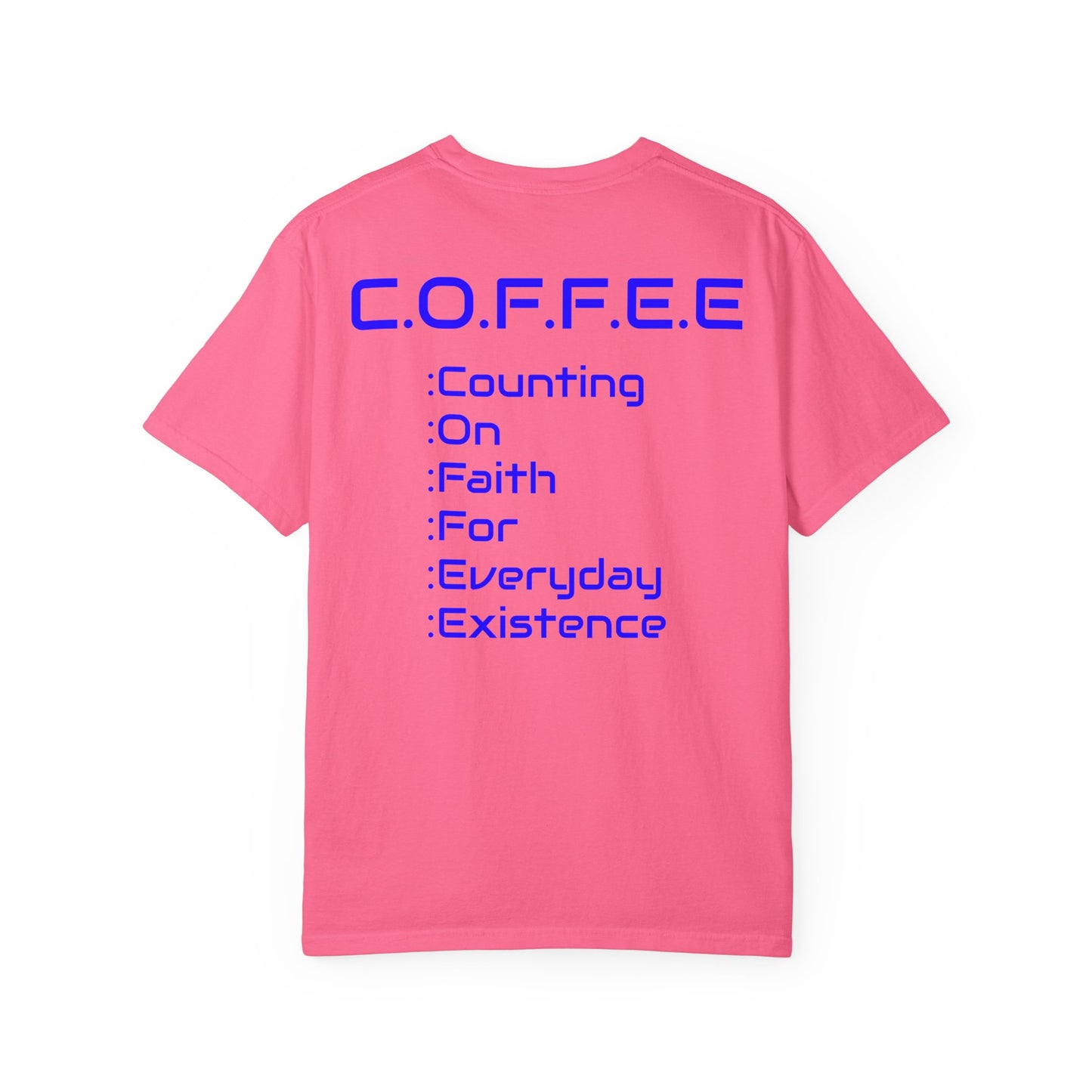 Adult Coffee Christian Blue Words Only